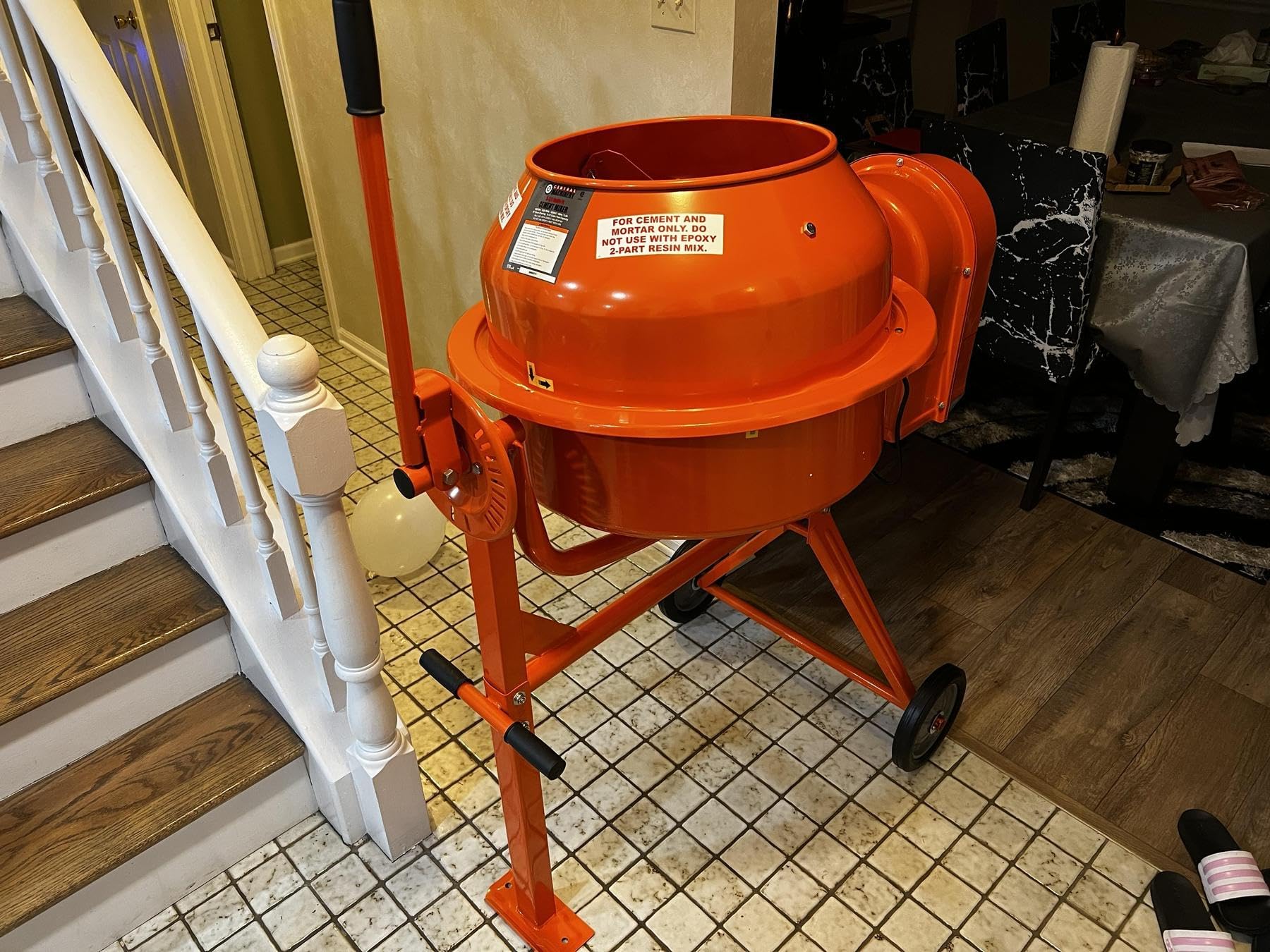 1/3 Hp Electric Cement Mixer 3.5 Cubic Ft; 10.7 Amps, 36 RPM