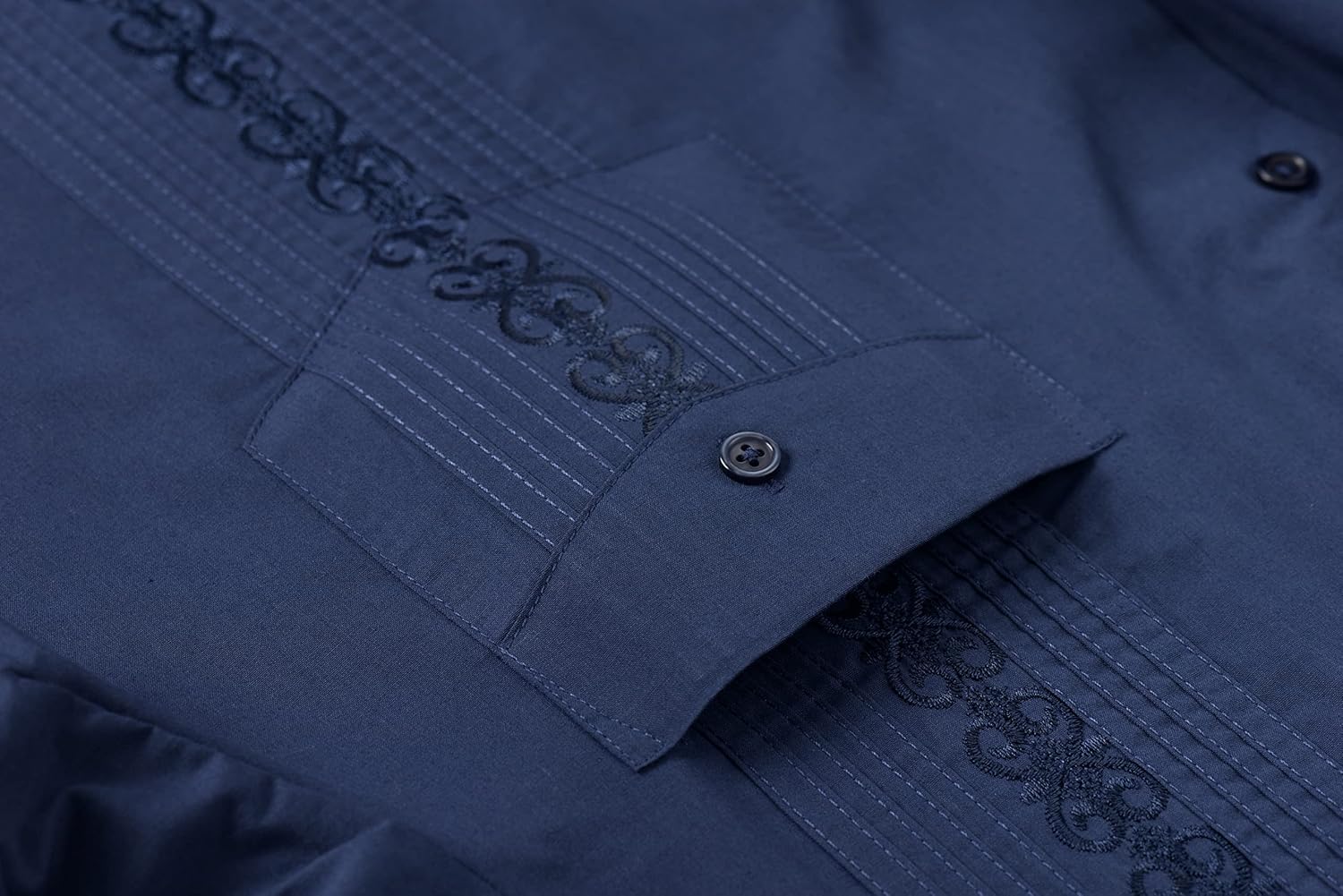 MAXJON Mens Shirts Long Sleeve Guayabera Shirts for Men Cuban Shirts - Image 3