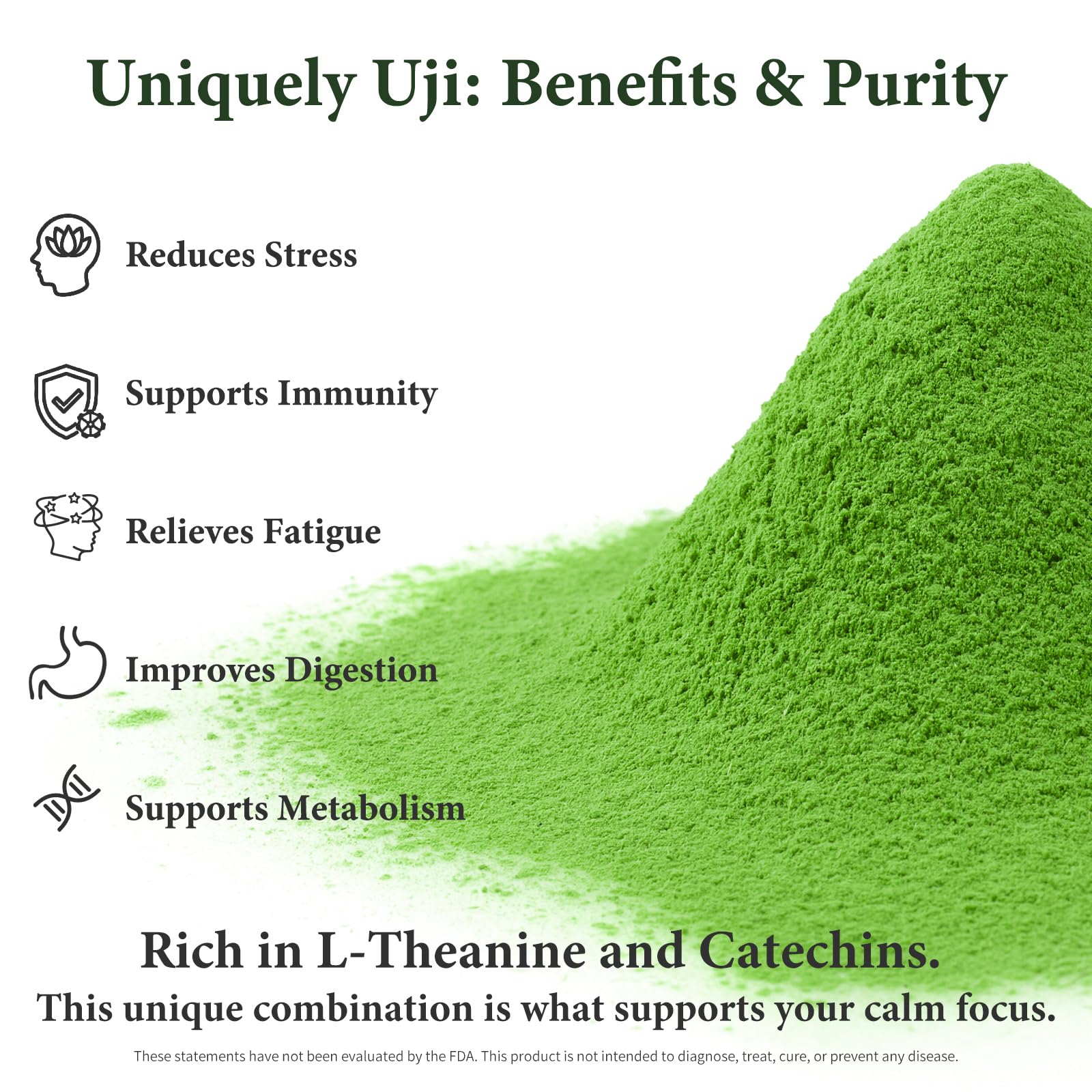 UJITYA Ceremonial Grade Matcha Powder AA 1 06oz Tin Japanese JAS Certified Organic Antioxidant Rich with Caffeine L-Theanine — view 6