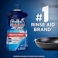 Vista 6 de Finish Jet-Dry Abrillantador para Lavavajillas, Compatible con Detergente para Lavavajillas, Previene Manchas y Residuos, Seca, Abrillanta