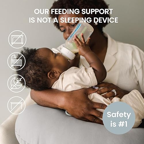 Miniatura 6 de snuggle me Almohada de lactancia orgánica  Biberón y almohada de lactancia con funda de algodón orgánico y relleno de fibra, almohada de