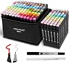 colpart 120 2 alcohol felt tip coloring pens permanent marker set for manga design painting drawing twin marker pens for drawing and painting for adults