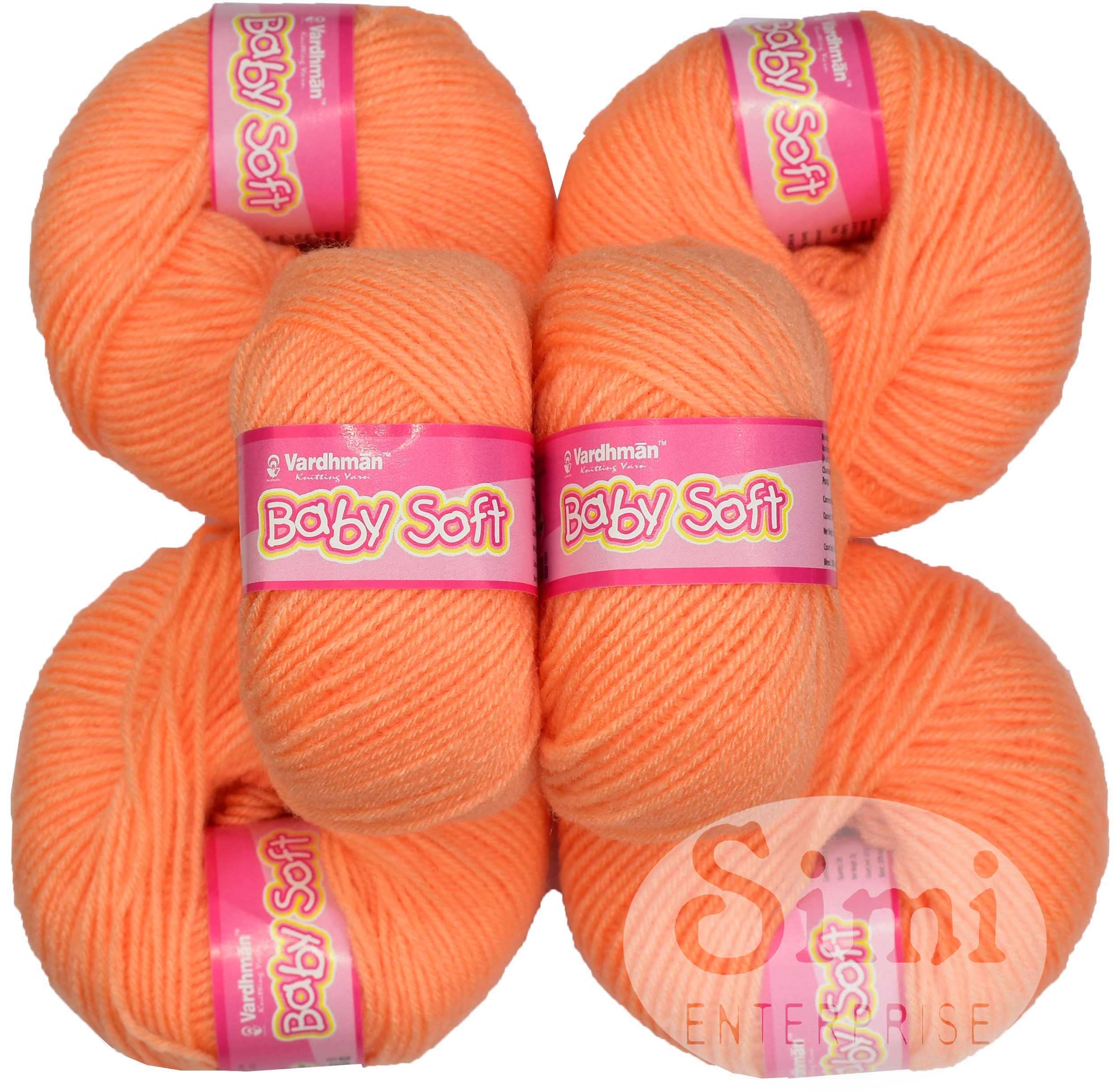 SIMI Enterprise 100% Acrylic Wool Baba (8 pc) Baby Wool Wool Ball Hand Knitting Wool/Art Craft Soft Fingering Crochet Hook Yarn, Needle Knitting Yarn Threa B CEG