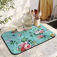 Vista 42 de Tapete de barra de café, accesorios para encimera, absorbente, para ocultar manchas, con parte trasera de goma, tapete de secado de platos