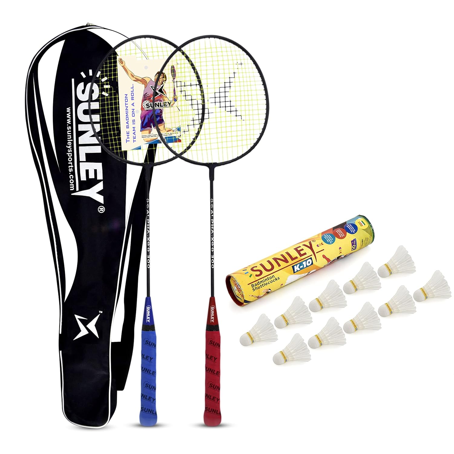 Buy SUNLEY Badminton Rackets, Badminton Rackets Set of 2, Badminton