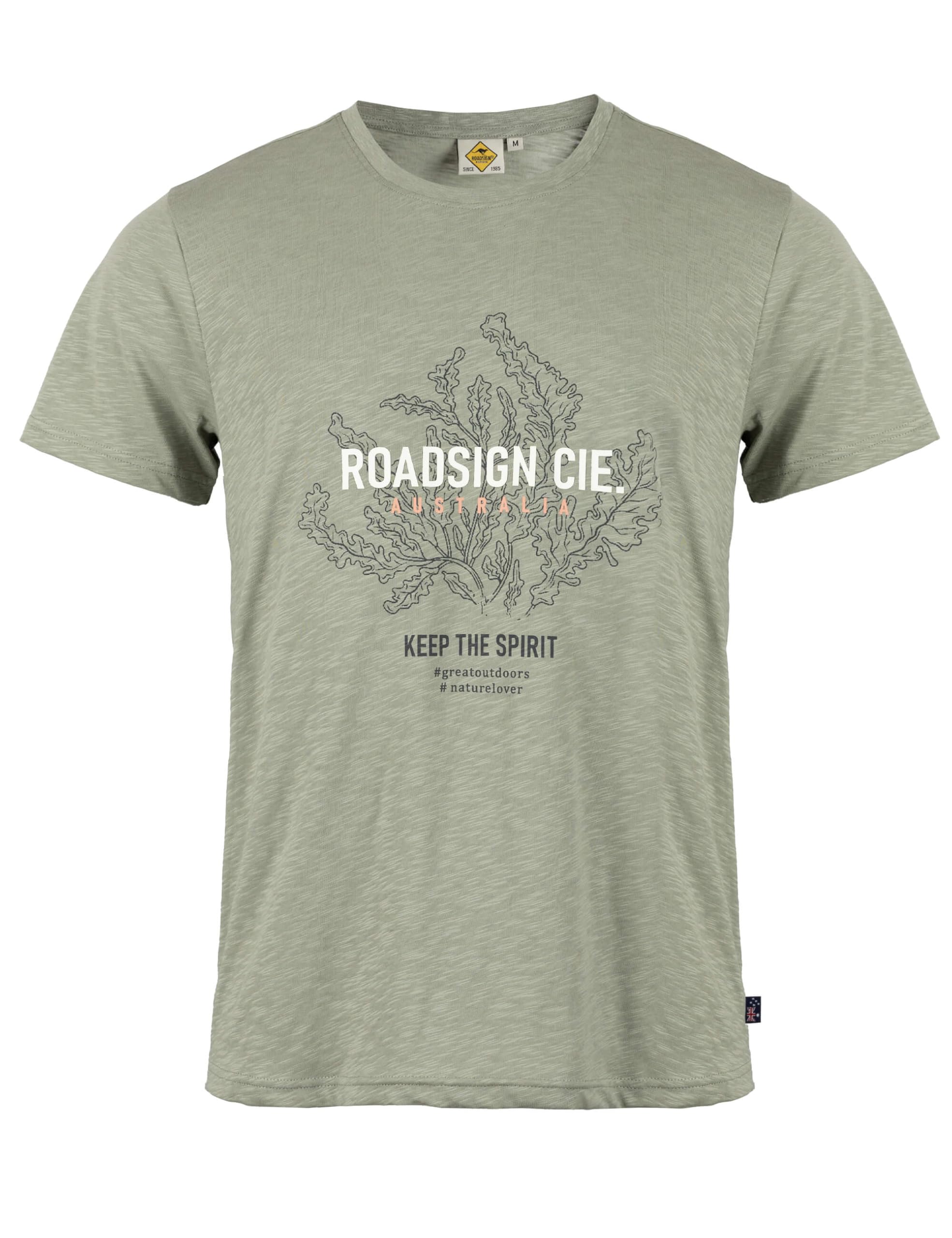 ROADSIGN australia Herren T-Shirt mit Roadsign-Print, Baumwollshirt für Outfits mit sportlicher Note