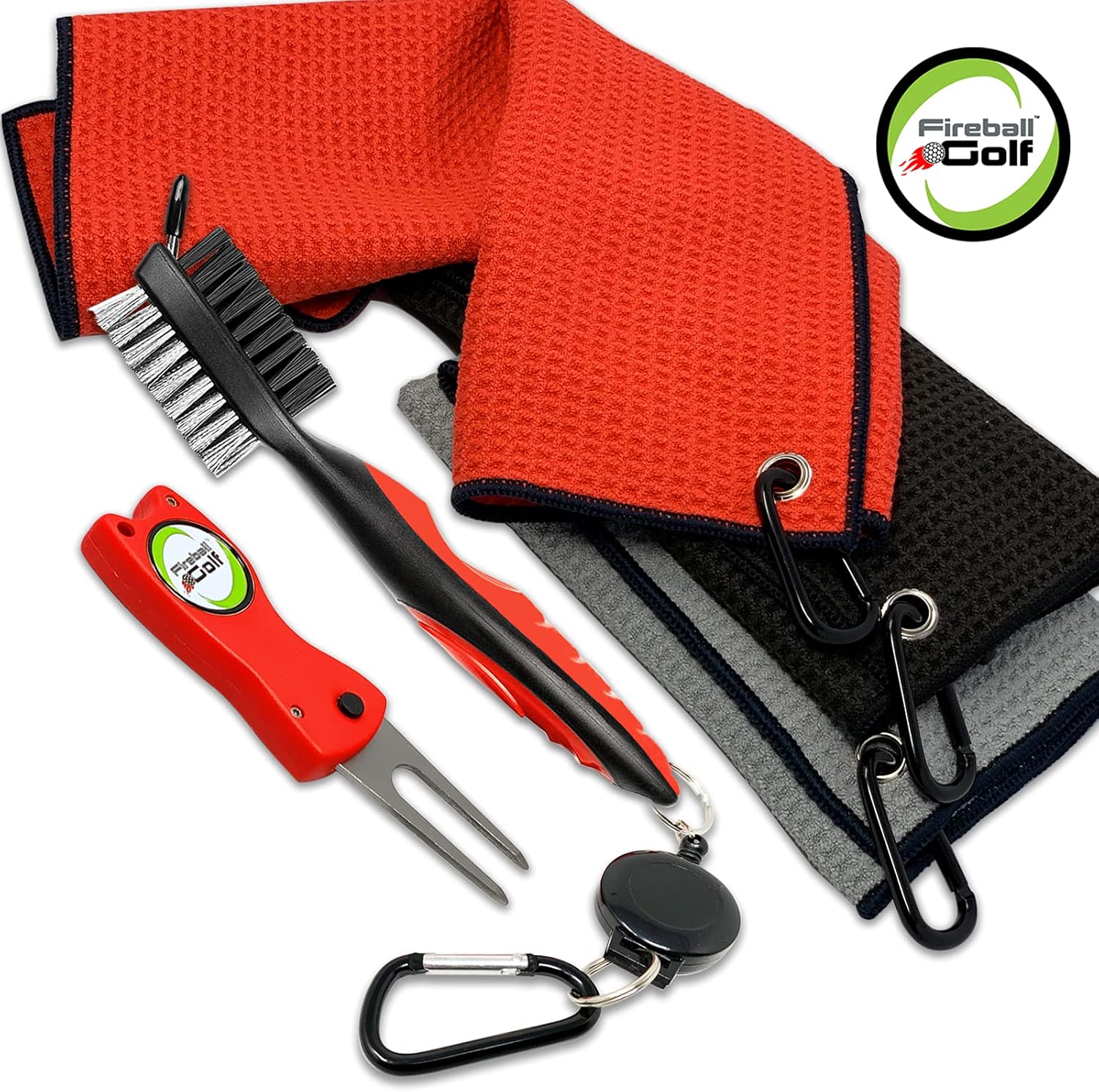 Towel Gifts and Accessories Set (Many Colors) - 3 Golf Towels, Golf Divot Tool, Ball Marker, and Golf Cleaning Brush, Golf Gifts for Men, Women, Children - Image 5