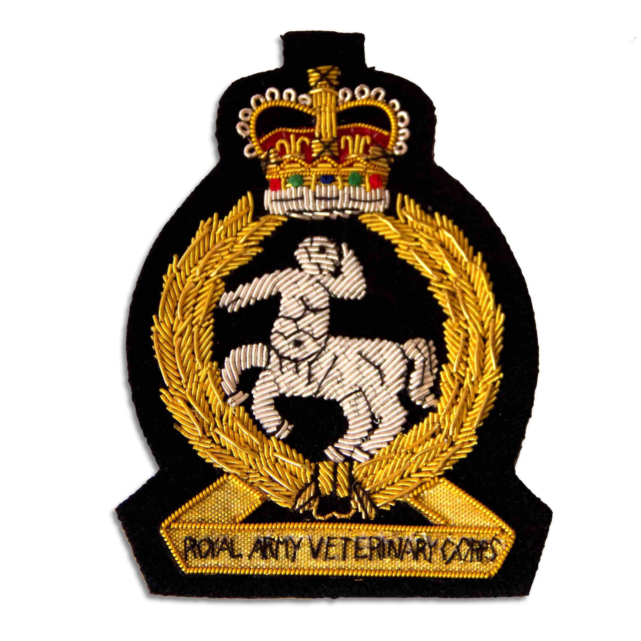 The Regimental Shop Men's Black/Silver/Gold Royal Army Veterinary Corps Regital Blazer Badge
