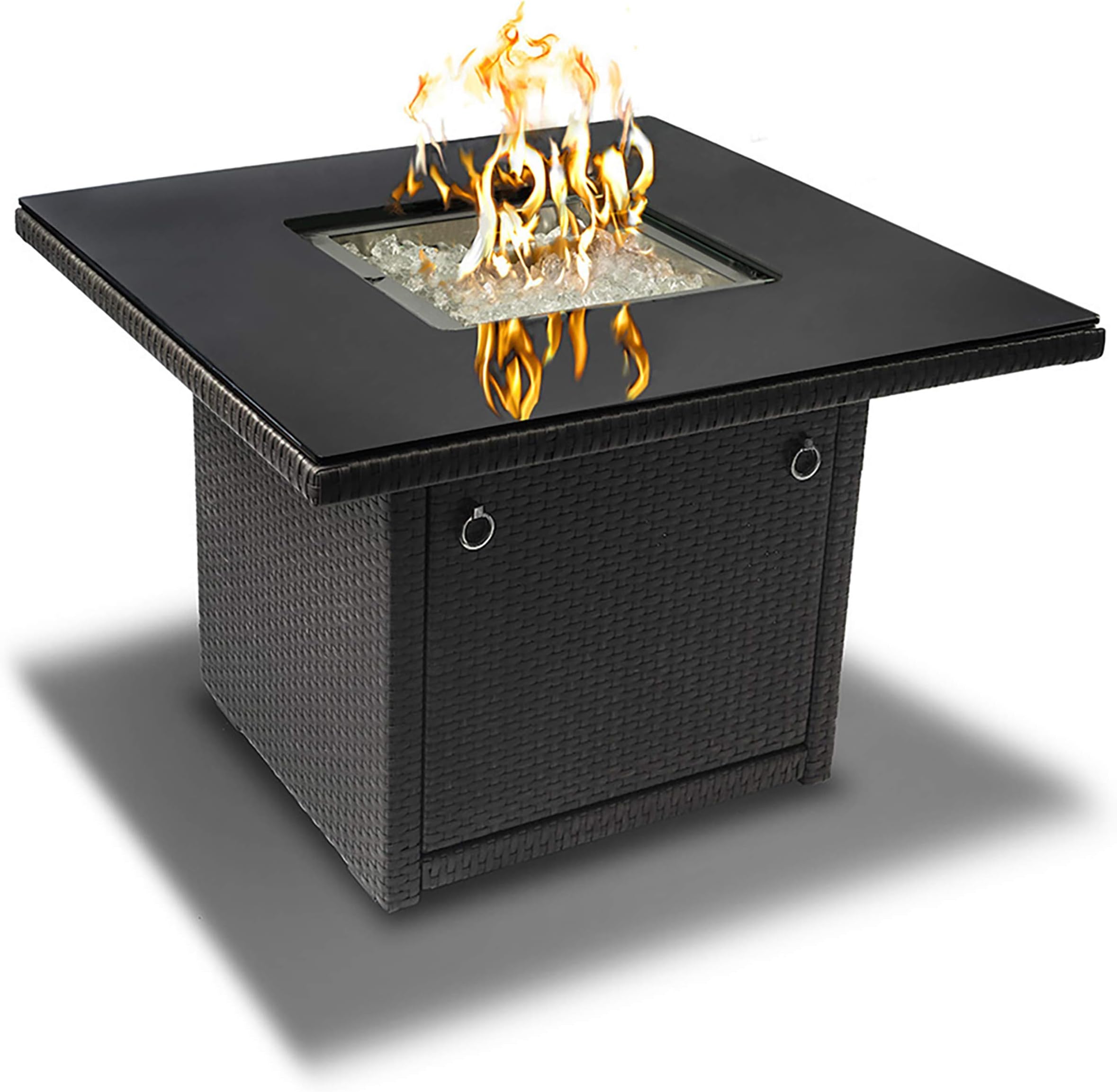 Robson - Slate Grey Square Fire Pit Table