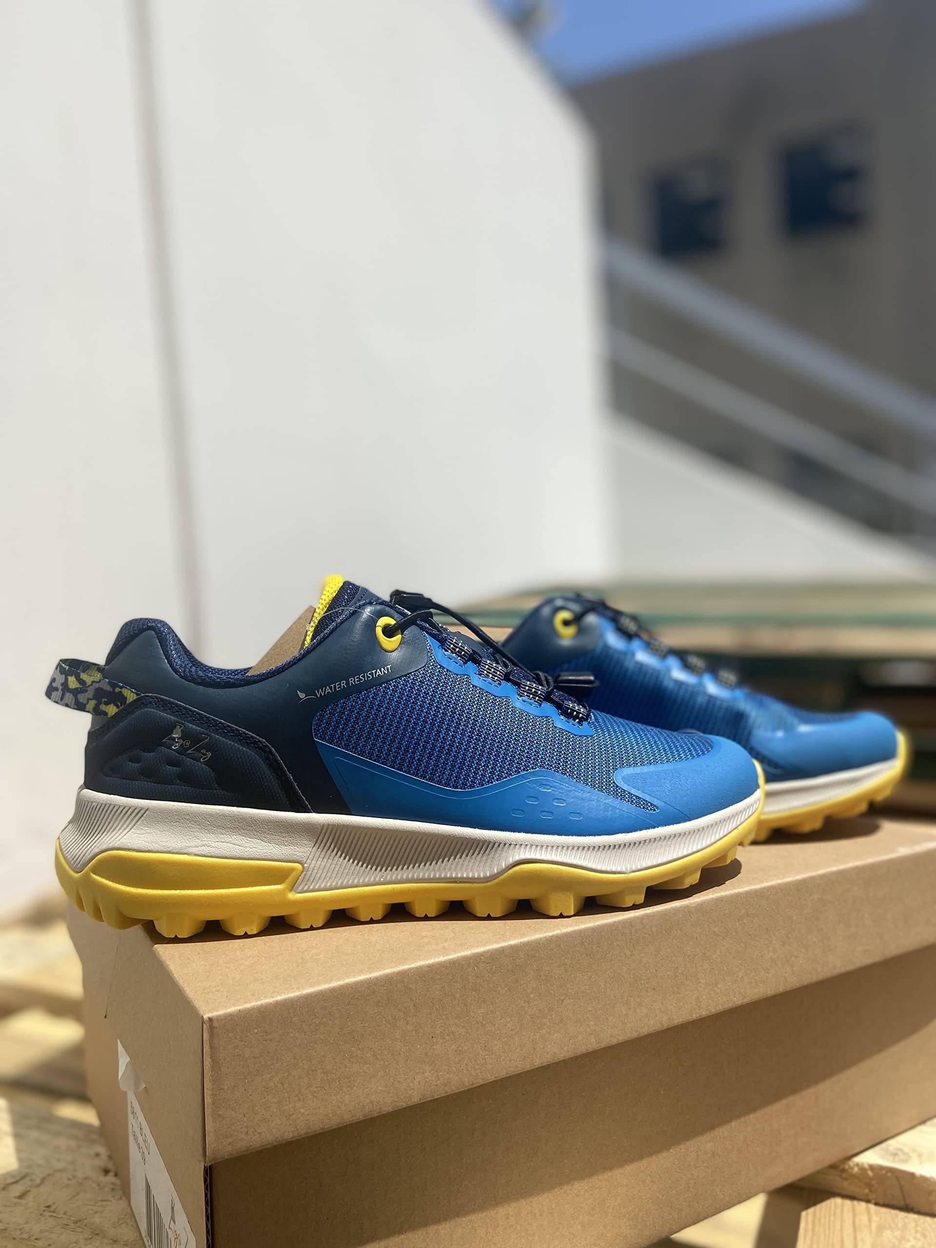 KGS Buty turystyczne/alpinizm mieszane H/F - Wodoodporne trampki antypoślizgowe - Komfort i trwałość - Niebieski, Niebieski, 44 EU