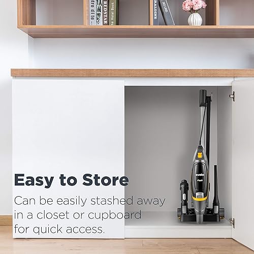 Miniatura 4 de Eureka Flash - Aspirador vertical ligero, 15 KPa, potente aspiración, 2 en 1 con cable y portátil, para suelo duro y alfombra, color negro