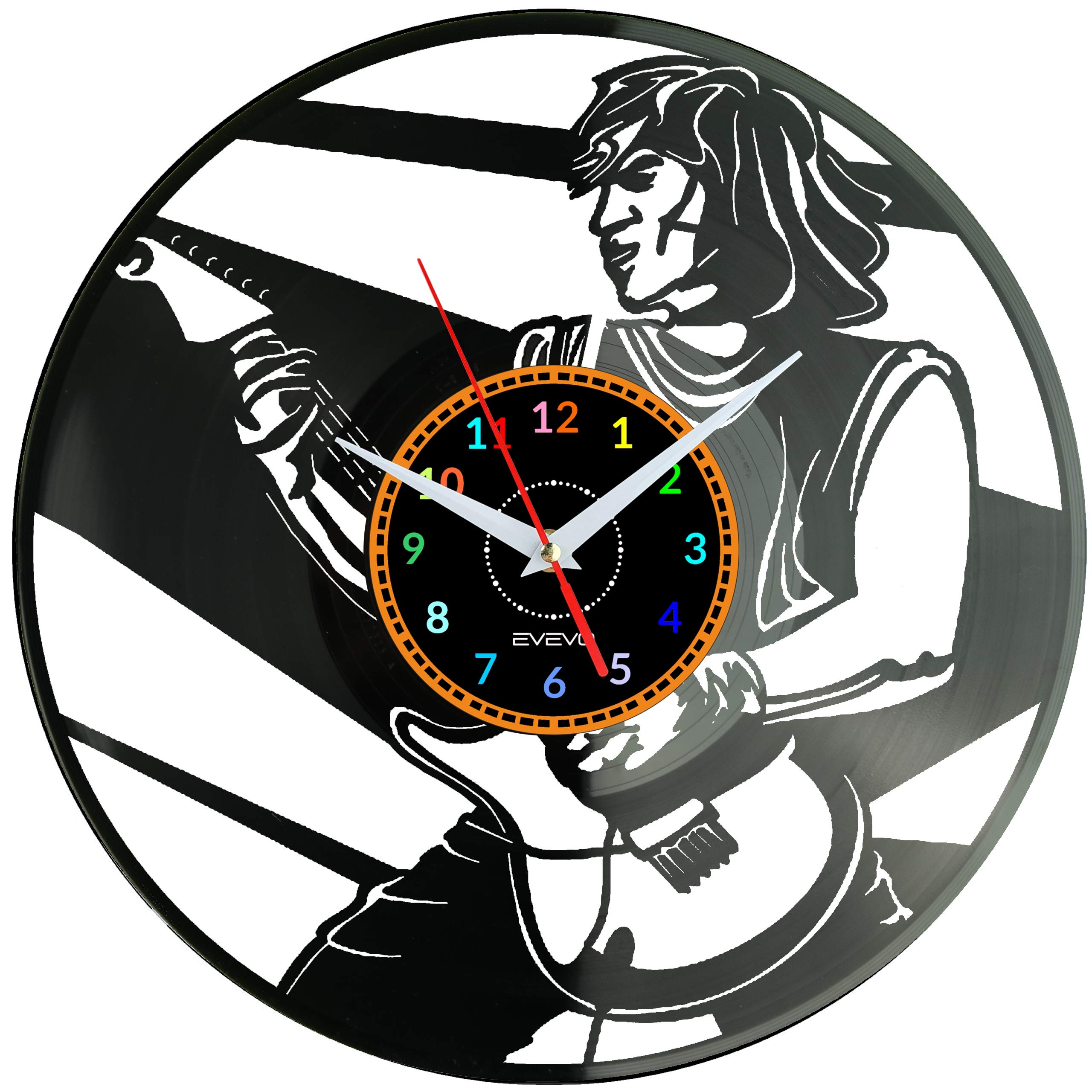 Horloge vinyle guitare créez une ambiance rock dans votre salon