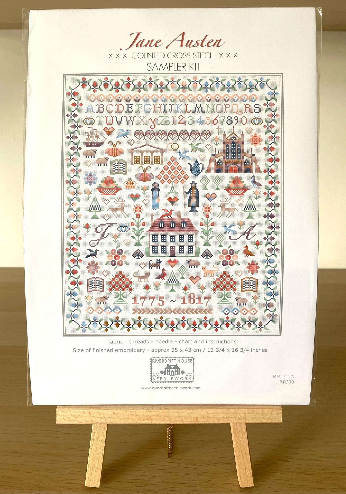 Jane Austen Sampler Counted Cross Stitch Kit