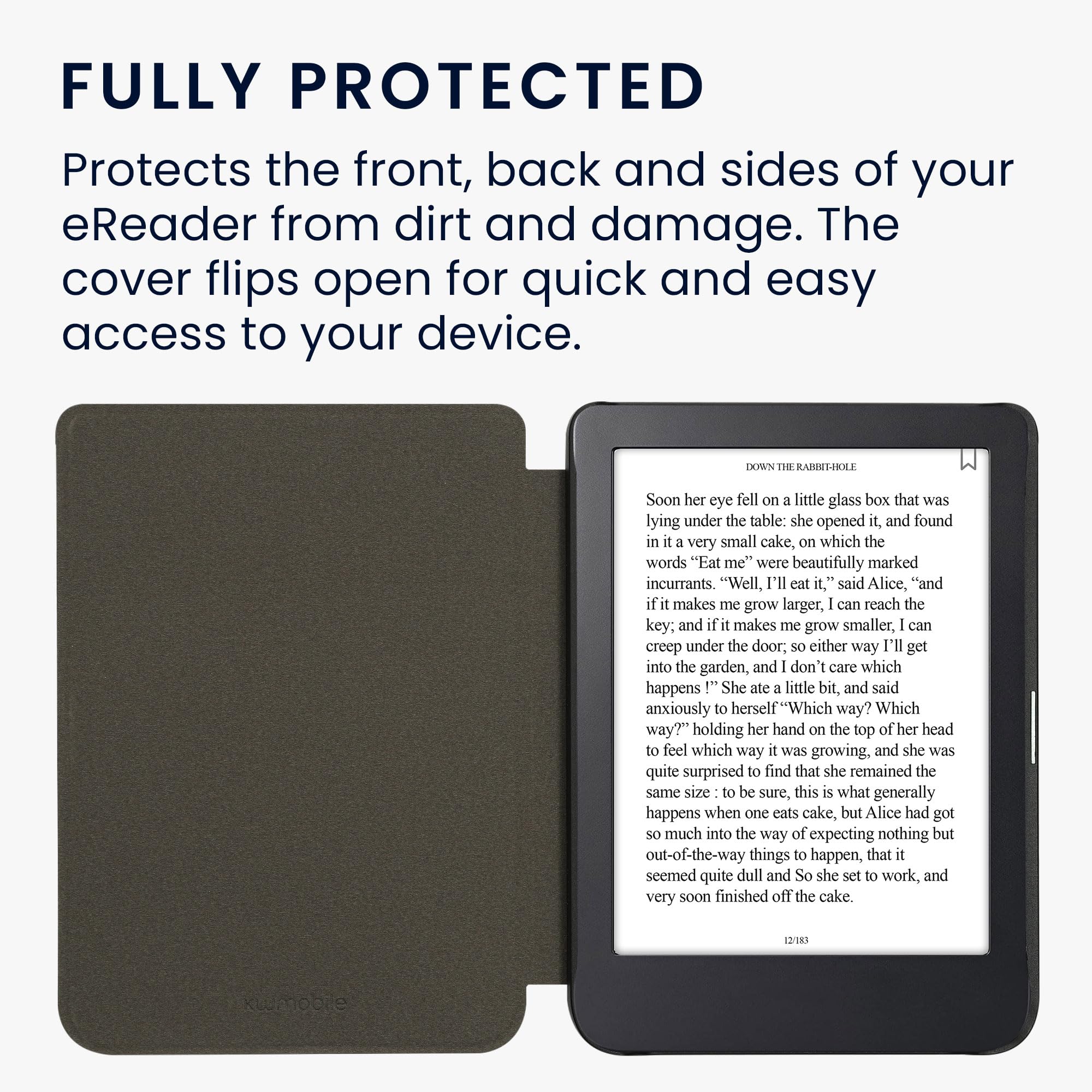 kwmobile Case Compatible with Kobo Clara 2E / Tolino Shine 4 Case - Cover for eReader with Magnetic Closure - Rose Gold - Image 4