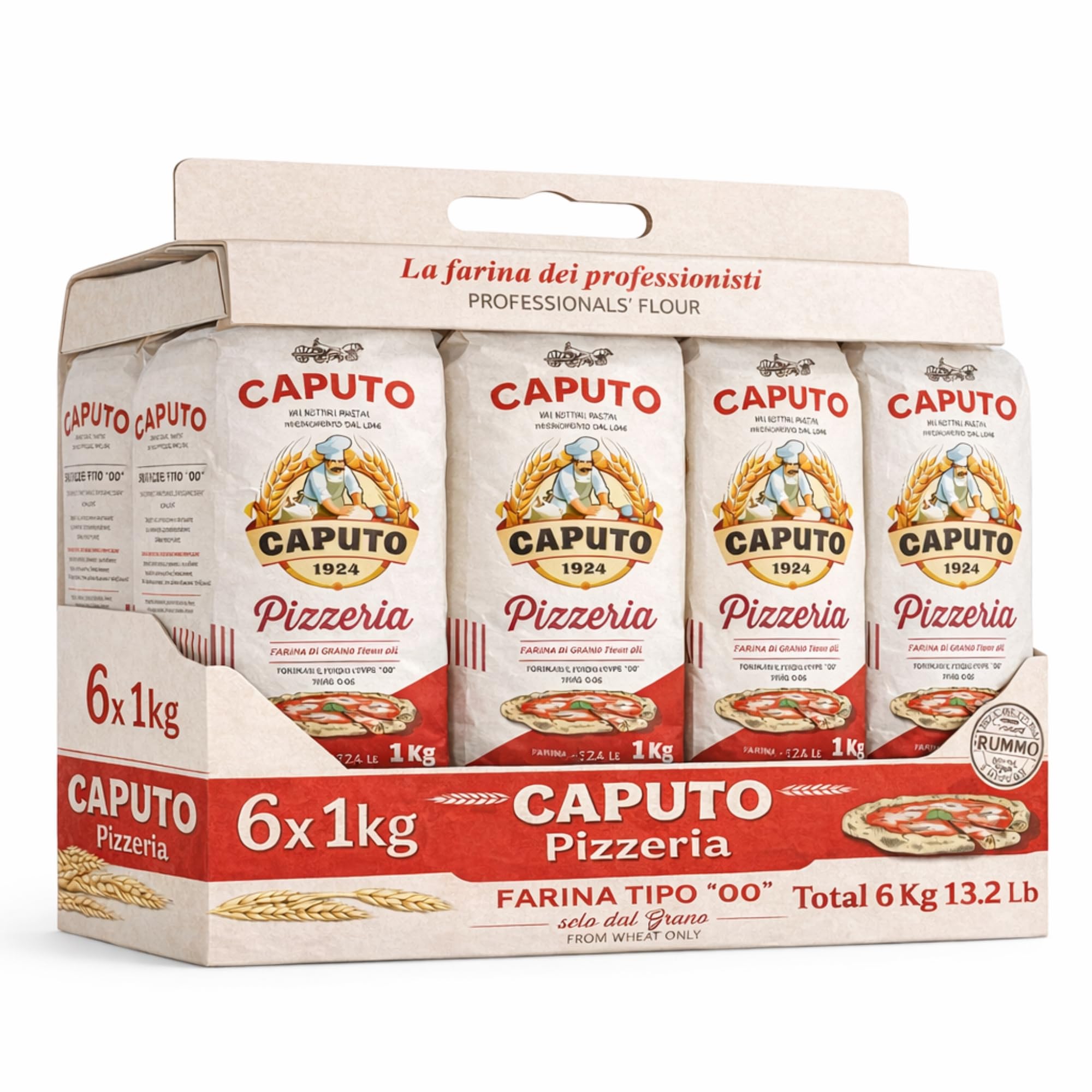 Harina Caputo Pizzeria, Origen Italiana, ideal para masas de alta hidratación, ligera y perfectamente levada, Recomendado para la clásica pizza napolitana, Tipo Harina 00, Contiene 1 unidad de 1 Kg — view 7
