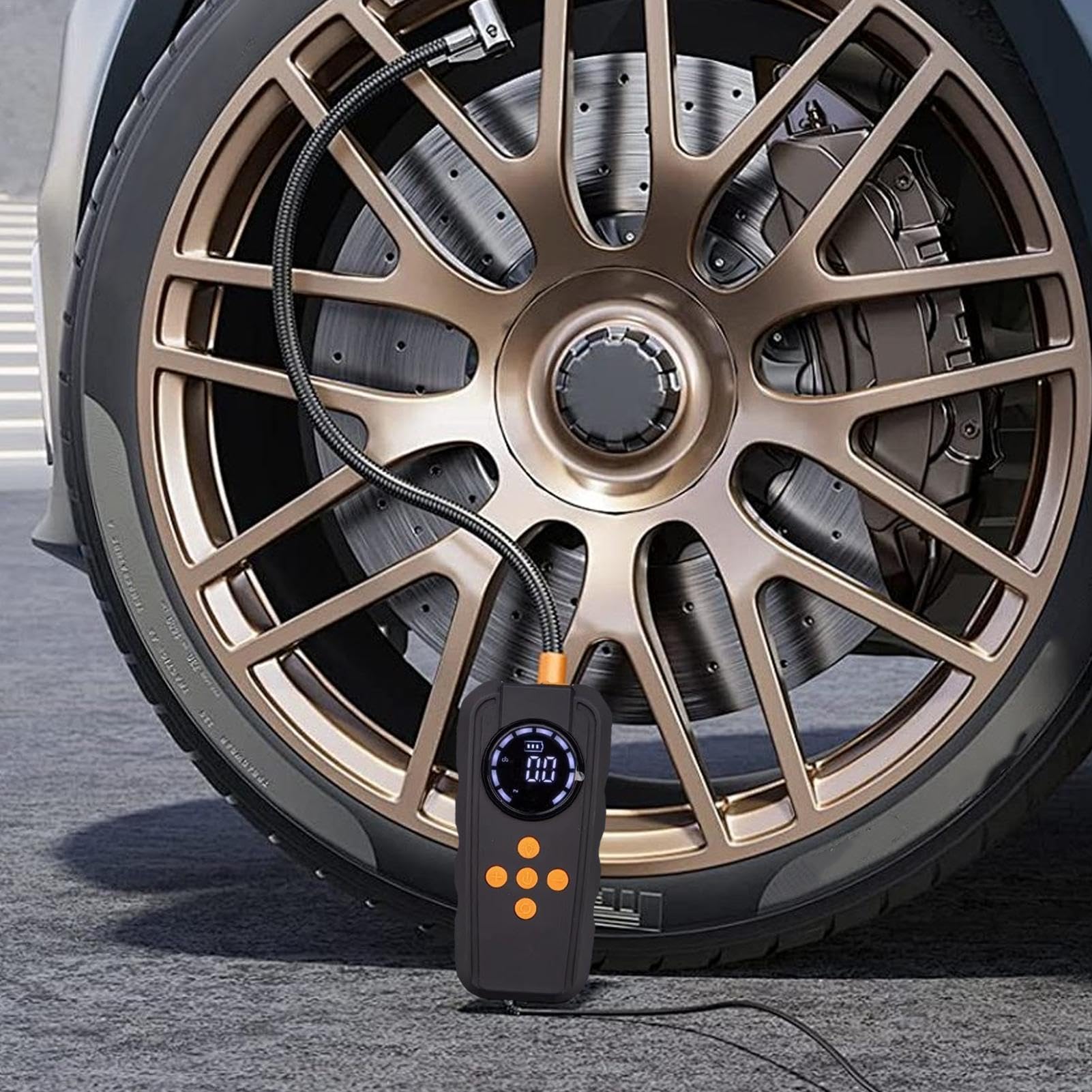 Paquete de energía de arranque | Arrancador portátil para coche | Arrancador de vehículo | Bomba inflable con pantalla LED, arrancador de coche y motocicleta, cargador portátil de 12 V para