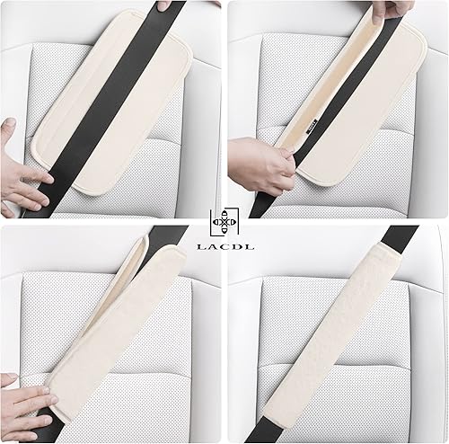 Miniatura 5 de LACDL Fundas de cinturón de seguridad extra largas súper suaves para adultos, niños, mujeres y hombres, cojín grueso de felpa completa para cinturón