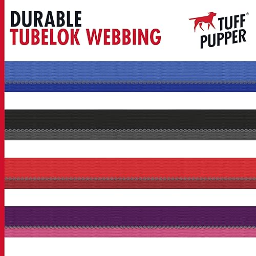 Miniatura 5 de Tuff Pupper Collar de perro resistente  Collar resistente para perro  Collar reflectante para perro con clip de correa de aluminio en D  Accesorio