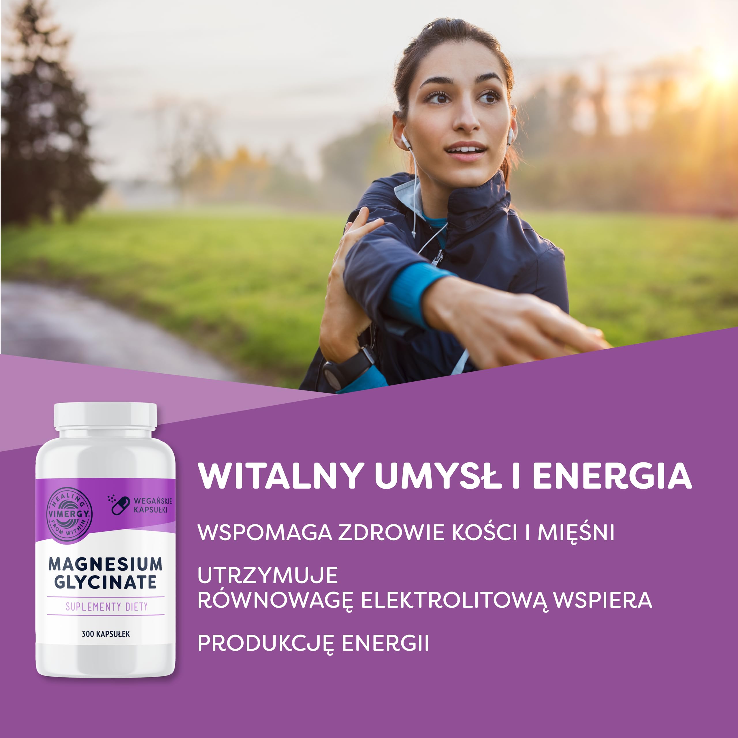Vimergy Glicynian Magnezu Suplement Mineralny – 150 Porcji – Wspomaga Energię i Zmniejsza Zmęczenie – Suplement Magnezu Przyjazny dla Brzucha – Kurkuma i Imbir – Bezglutenowy, Bez GMO – Keto/Paleo
