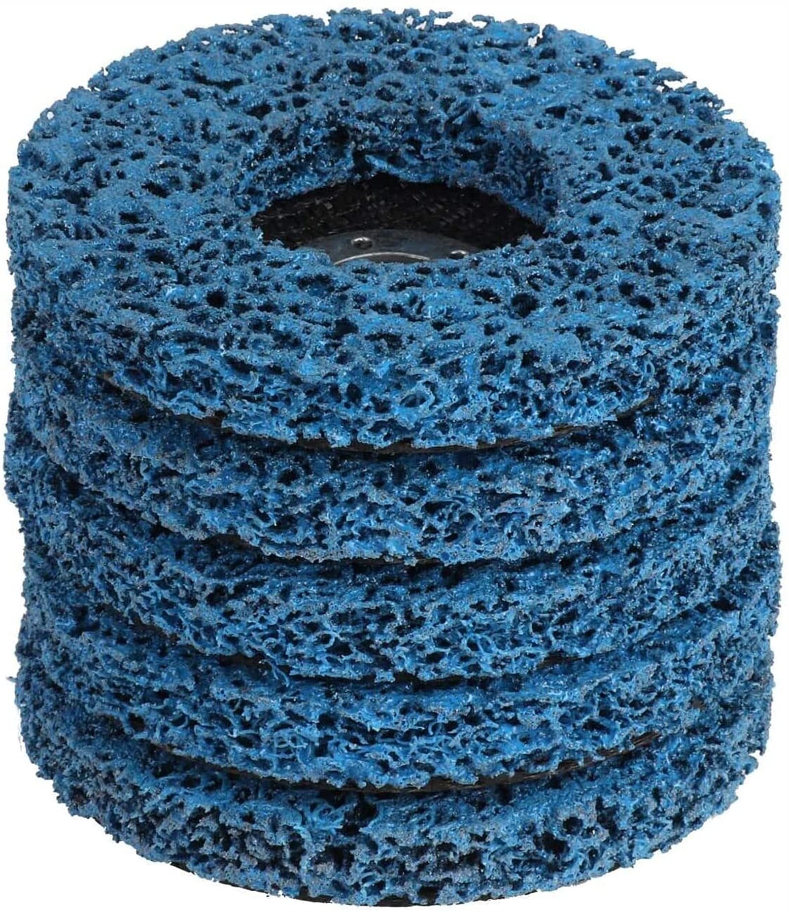 Radbürste Nylondraht Radbürste 5 Stück Poly Strip Disc Schleifrad Farbe Rostentferner Saubere Schleifscheiben for langlebiges Winkelschleifer Auto LKW Motorräder Polierwerkzeug(125mm)