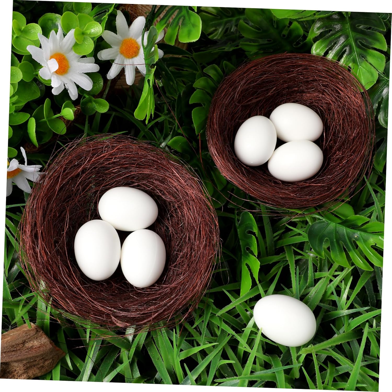 SUPVOX 80pcs Realistic Fake Bird Nests Chic Decor for Garden Birds Nest Photo Props