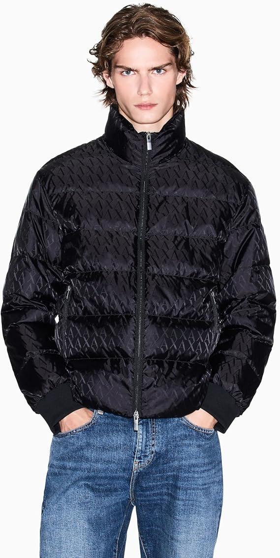 Armani Exchange Essential, Removable Hood Loged Drawstring Side Logo bluz ceket Erkekler