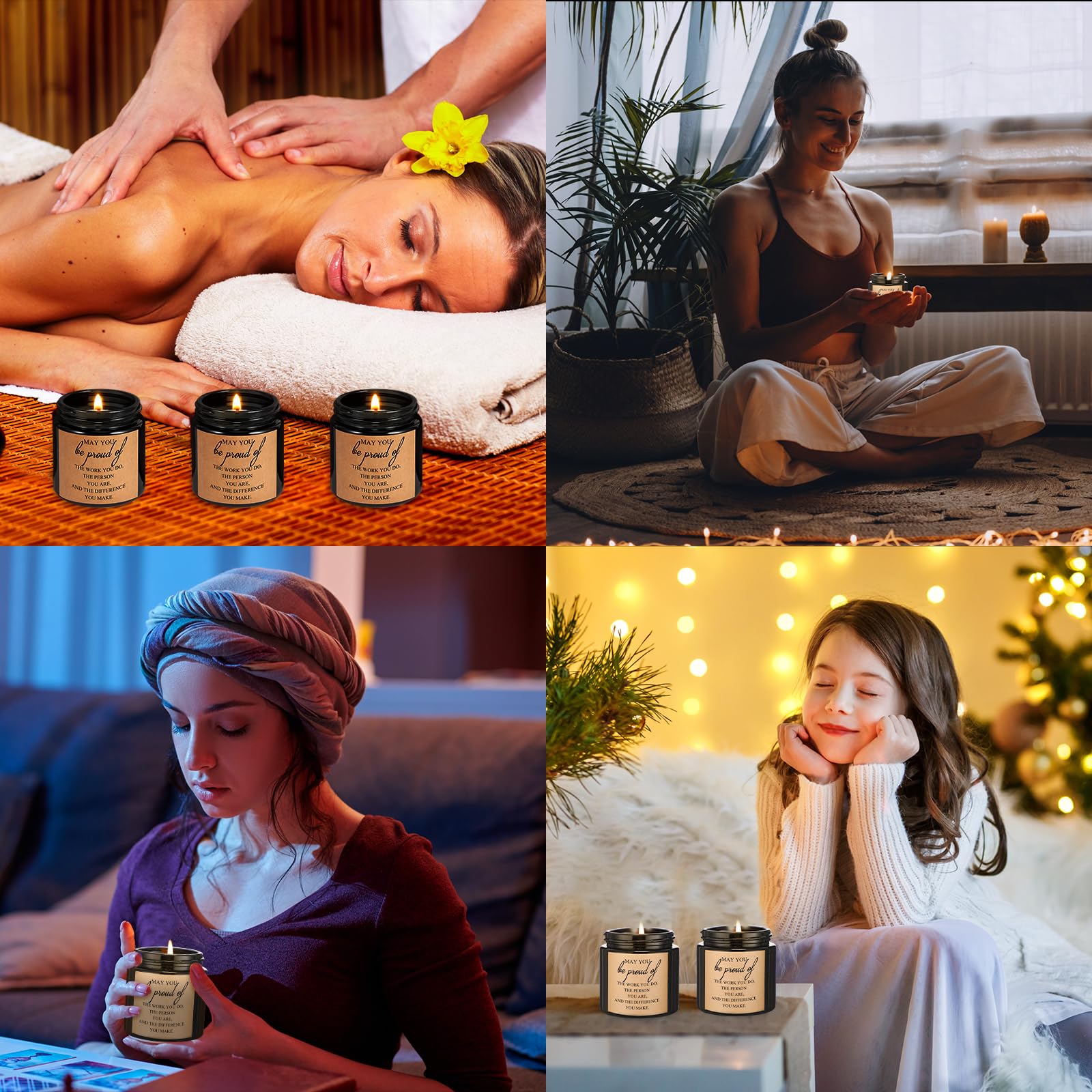 Świece sojowe, 10 szt. słoików, 99 ml, 'May You Be Proud of The Difference You Make Candle', podziękowanie, prezenty dla pracowników, jako prezent dla współpracownika, pielęgniarki, nauczycieli, na