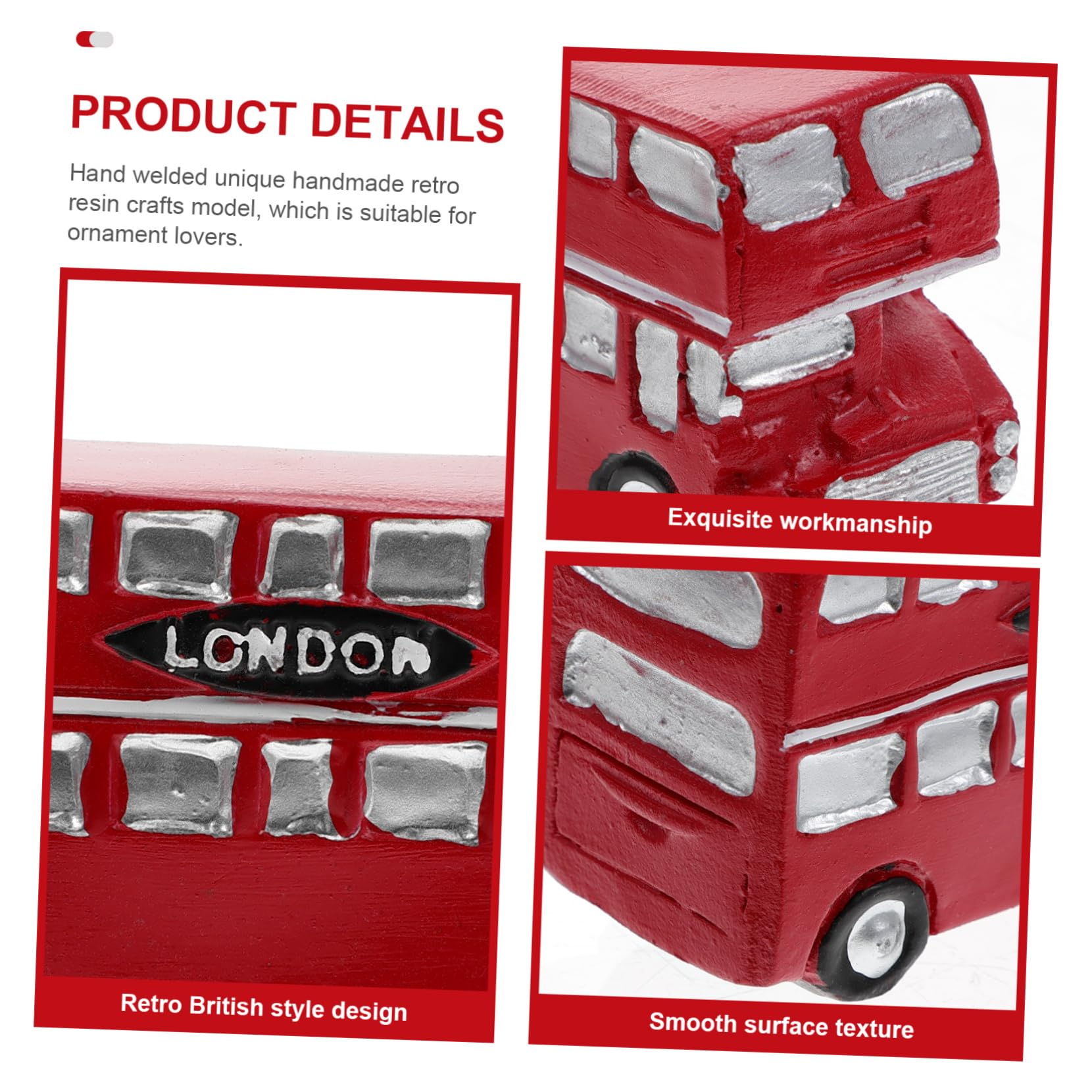 Yardenfun 2 Stuks Mini-hars Busmodelbeeld Levensecht Harssculptuur Woondecoratie Kantoor Studeerkamer Ornament