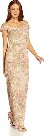 Women's Off Shoulder Matelasse Gown