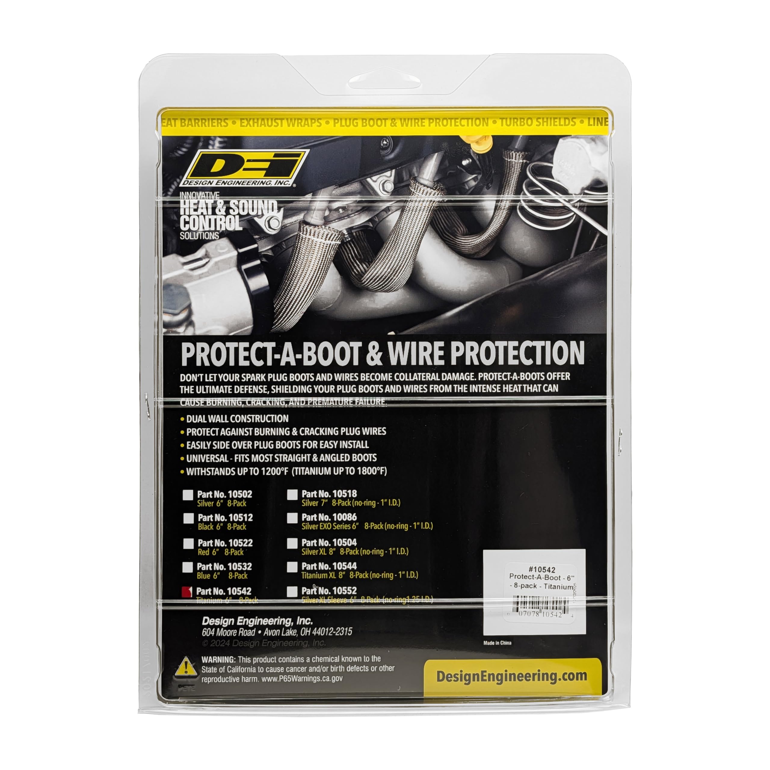 DEI Design Engineering 010542 Titanium Protect-a-Boot 6in 8 Pack