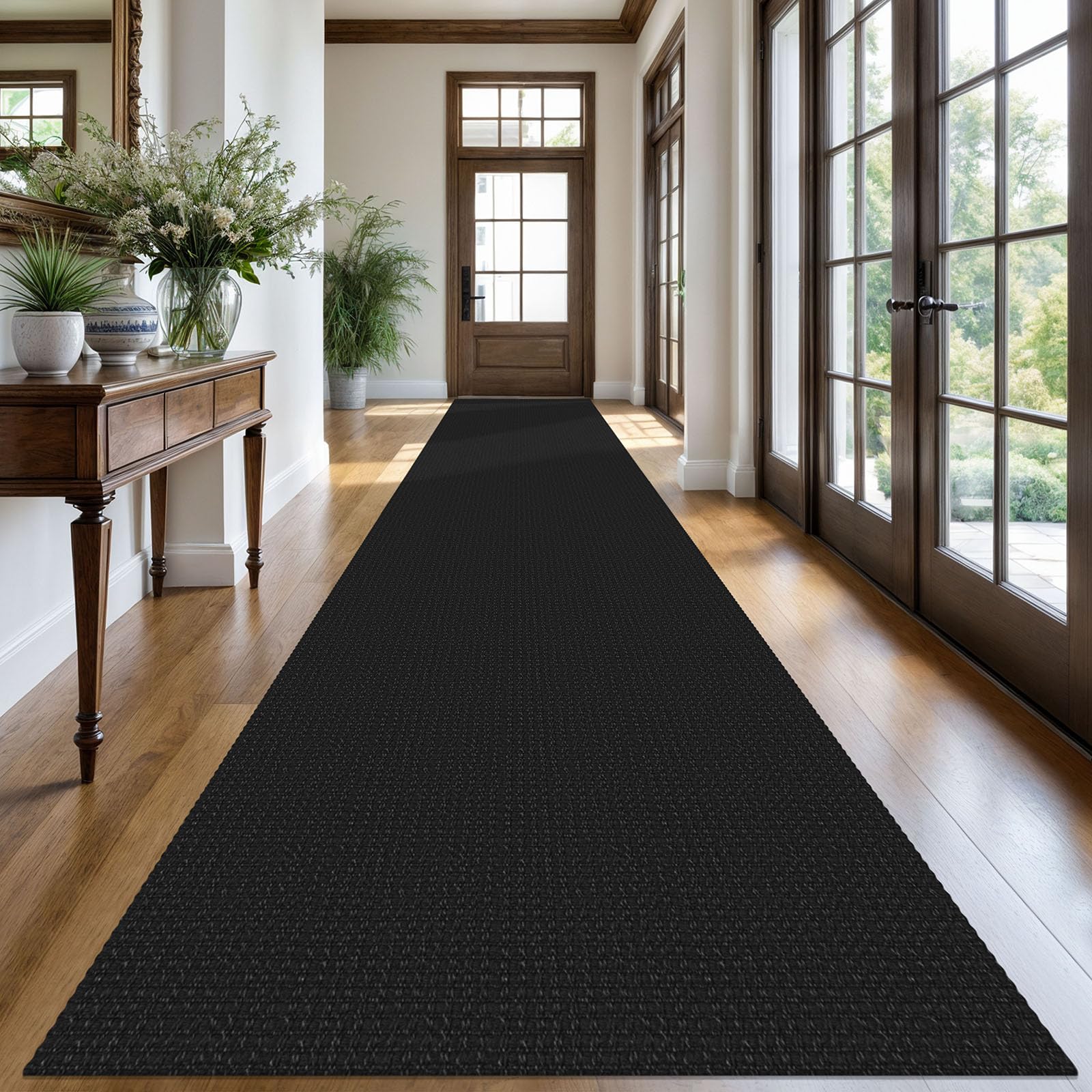KOZYFLY Extra Long Runners for Hallways 3x20 ft Washable Kitchen Runner Non Slip Rubber Backed Hallway Rug Cotton Entryway Runner Rug Floor Carpet for