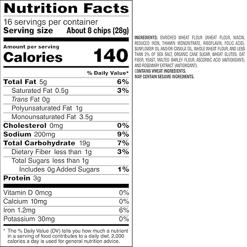 Miniatura 76 de Stacy's Pita Chips, Simply Naked, bolsa de 1 onza, paquete de 6