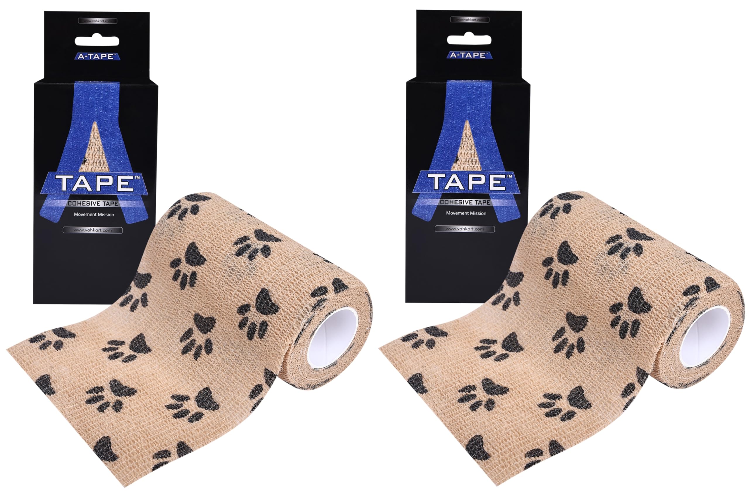 A-TAPE Breathable Self Adhesive Cohesive Bandage for Humans & Pets (Dogs, Cats, Birds) – (10 cm X 4.5 mtr, Pack of 2) (Beige/Brown Paw) (B0CZ3YXFN8) Amazon Price History, Amazon Price Tracker