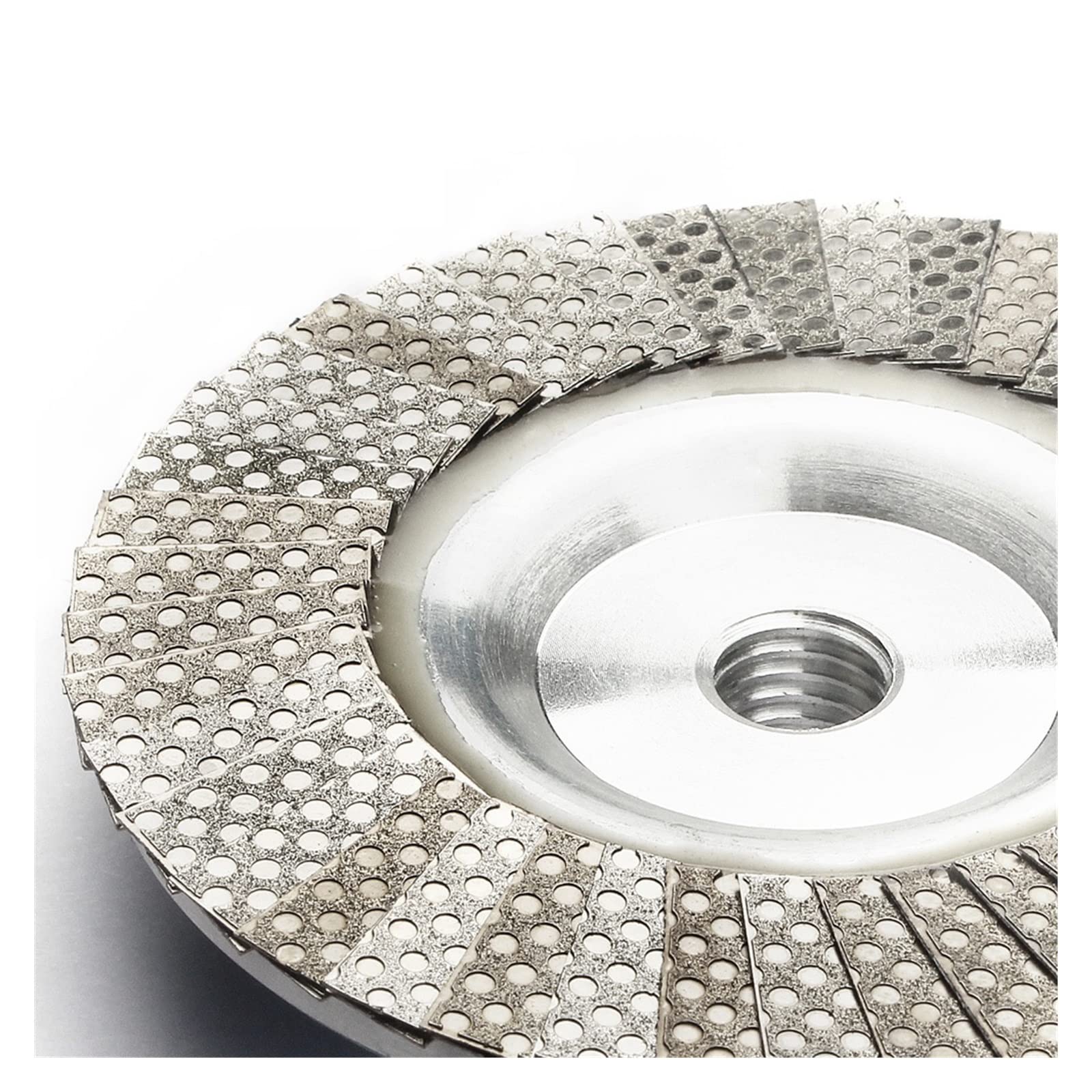 Disco diamantato Disco lamellare diamantato 4 Pollici M14 o 5/8-11 Adattatore in Metallo con Filettatura Diamantata Disco abrasivo Disco abrasivo elettrolitico diamantato(5-8-11,200)