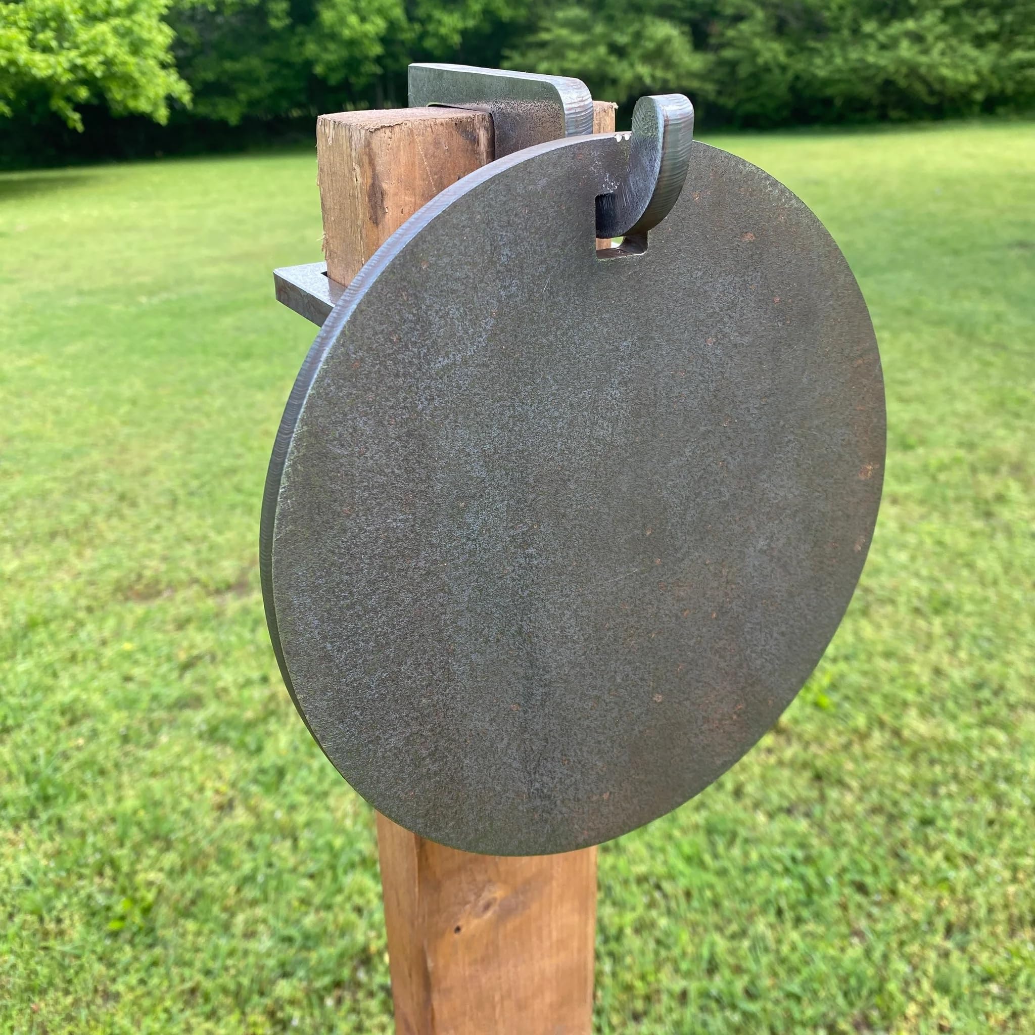 8 3/8" AR500 Steel Gong Target - 4-Piece Set With Hangers, For Rifle & Pistol