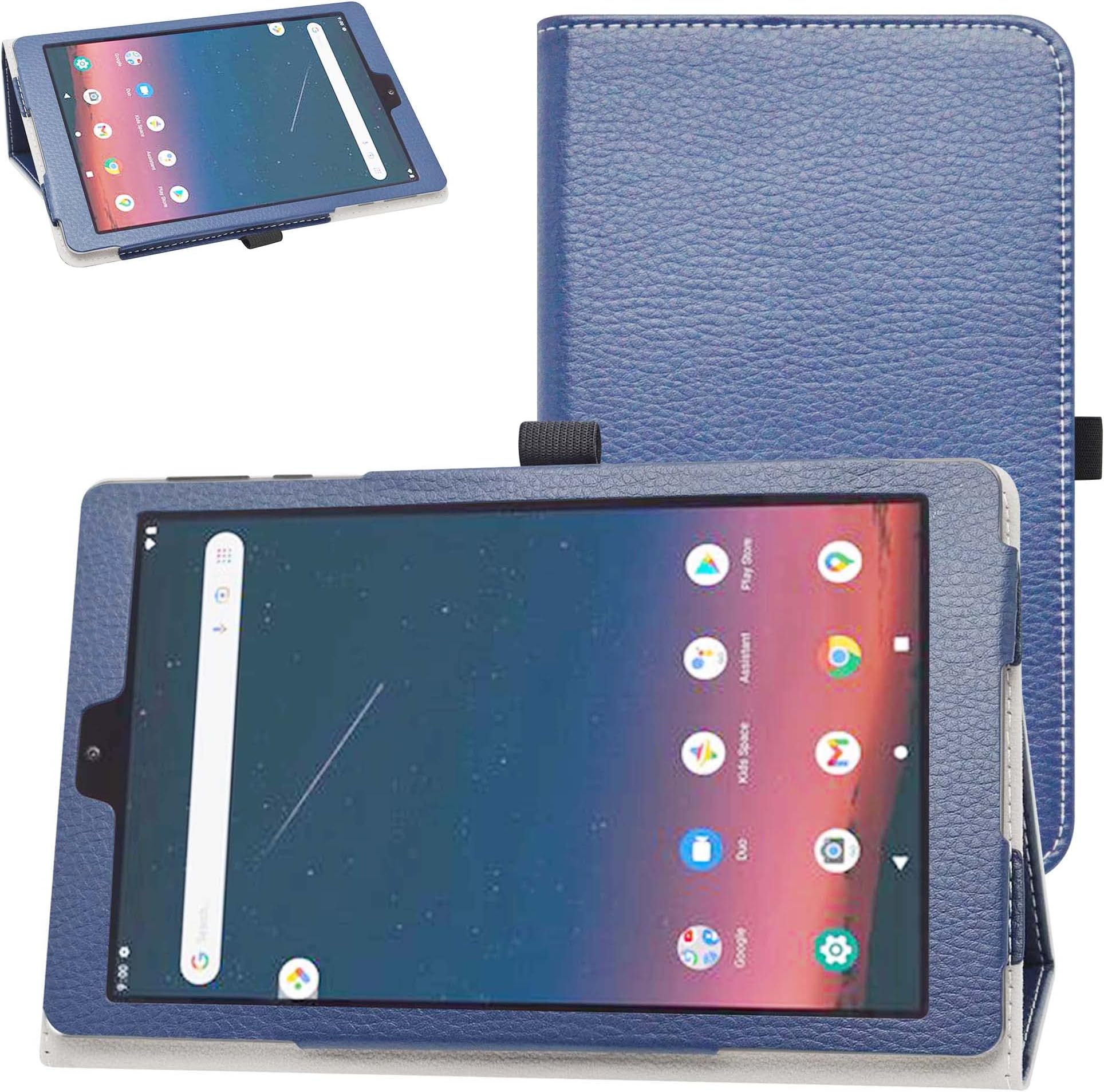 Bigefor Onn 8 inch Tablet Case 2022, PU Leather Folio 2-Folding Stand Cover, Tablet Accessories for Onn 8 inch (2022 Model:100071483) 8'' Tablets, Dark Blue
