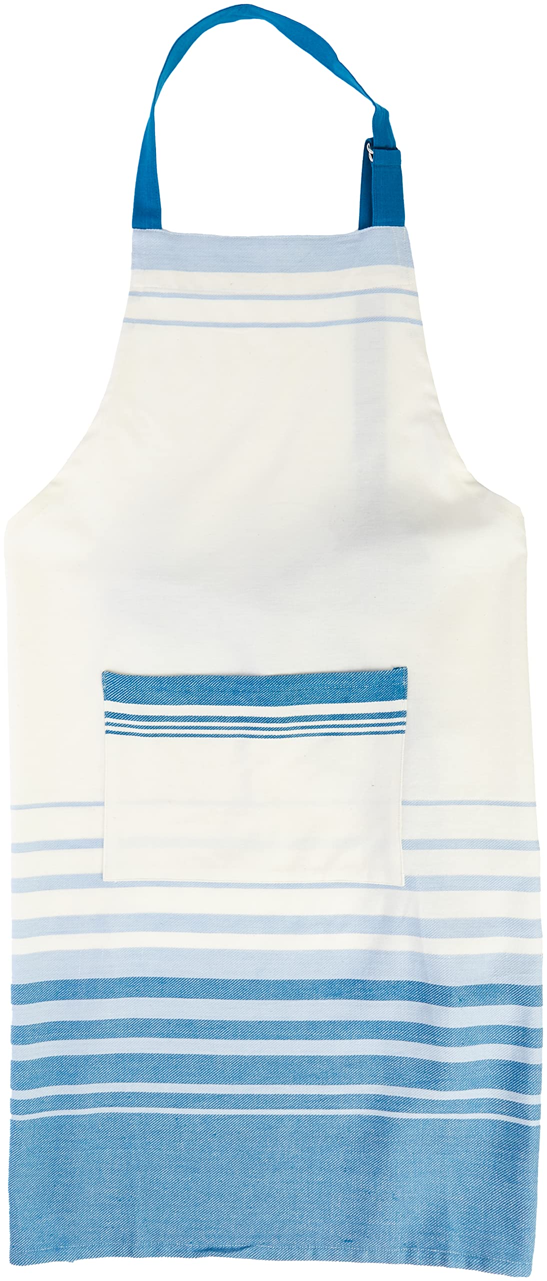 Kitchencraft Cream/Blue 'Jacquard Stripe' Adjustable 1% Cotton Printed Cooking Apron
