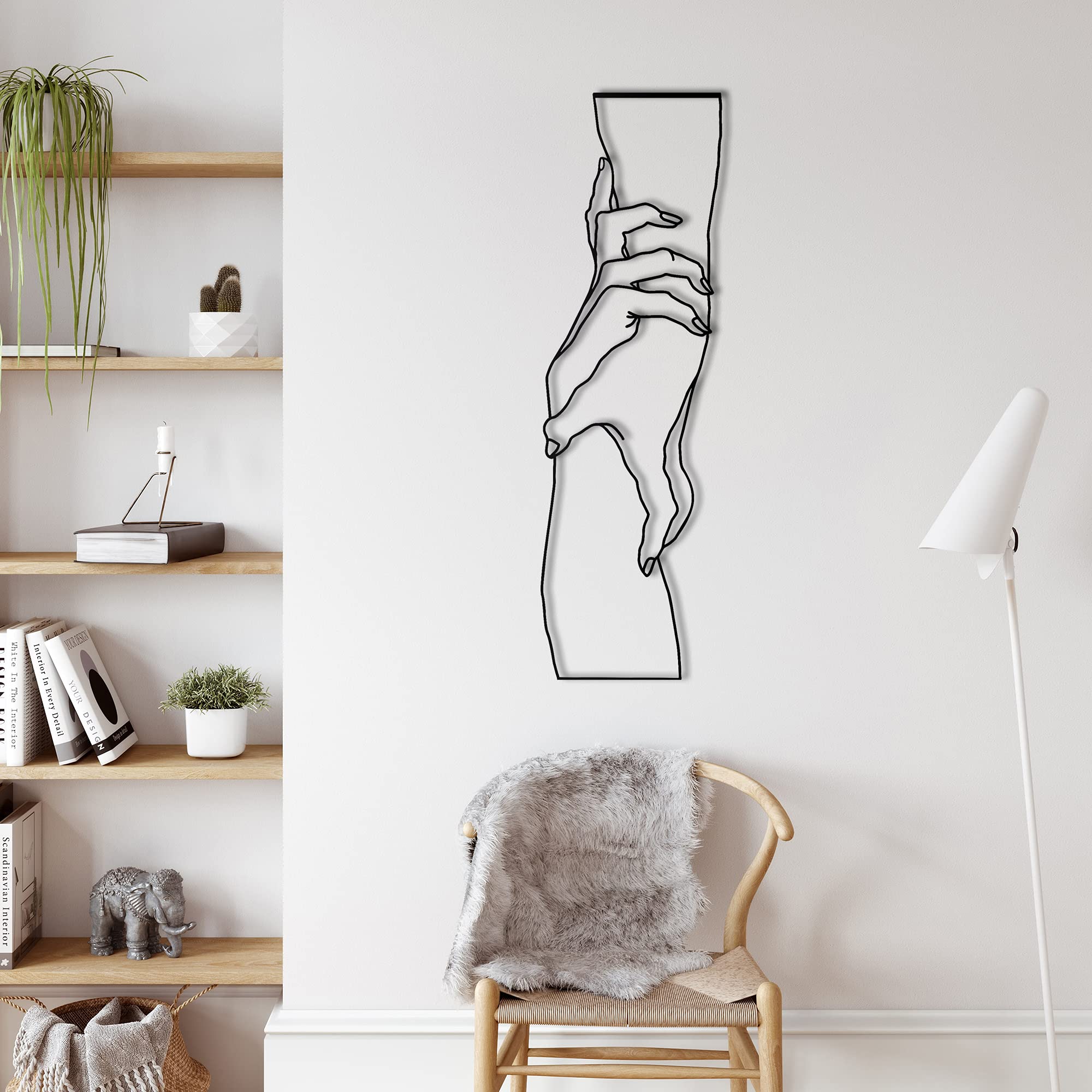 DEKADRON Metal Wall Decor, Together Stronger, Metal Holding Hands,Home Decoration,Wall Sign, Metal Wall Art, Interior Decoration, Indoor Outdoor Hangings (9" W x 30" H / 23x75cm)