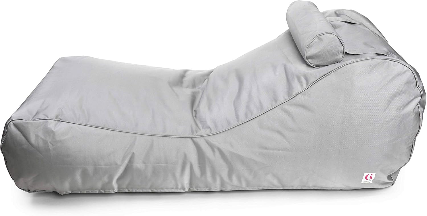 INDOSOUL Indoor Outdoor Bean Bag Chair | Canggu | Outdoor Living and Furniture |****Cover ONLY- Requires Filling****| Portable Luxury Beanbag (Black)