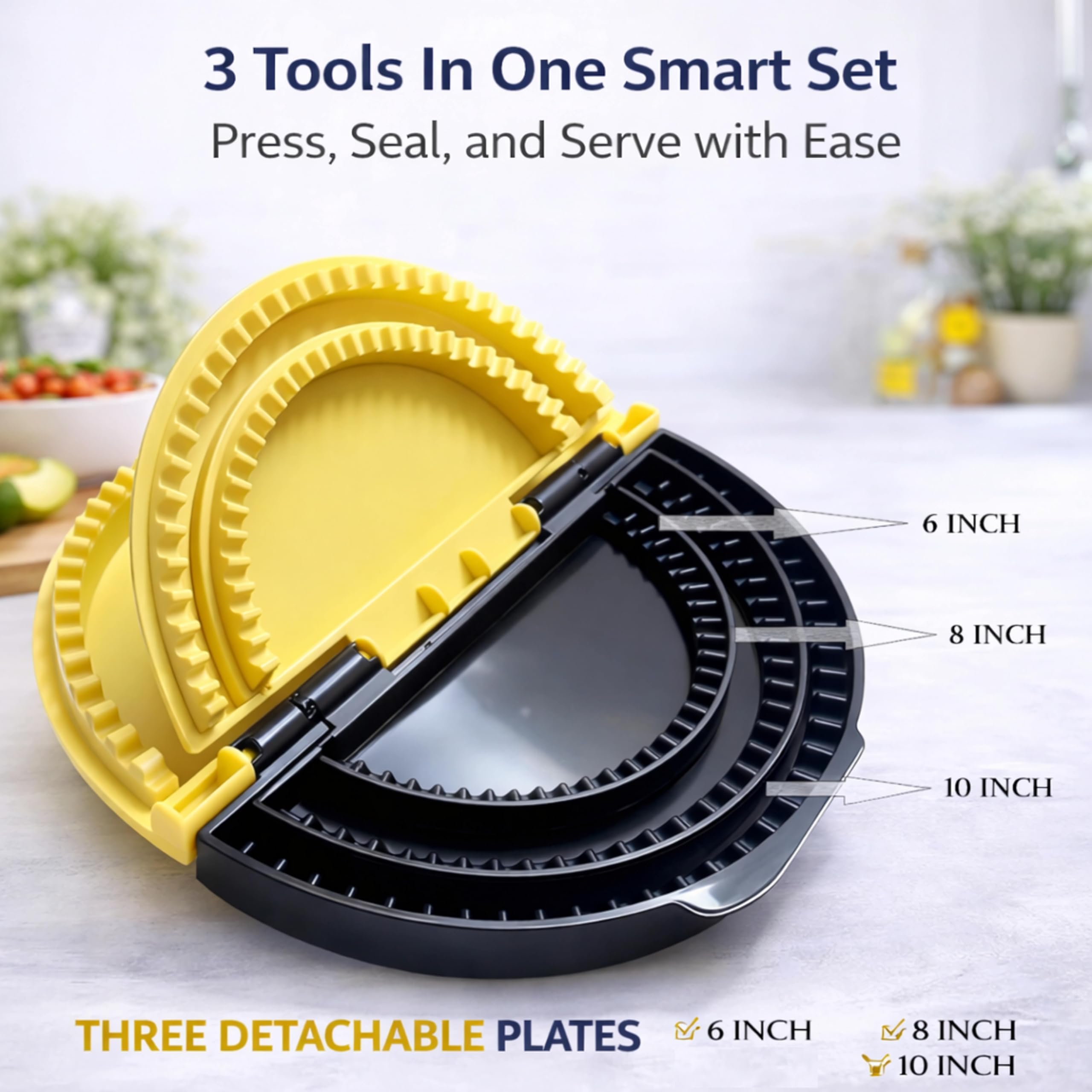 3-in-1 Tortilla Press - Quesadilla Maker & Taco Crimper -2 3-in-1 Tortilla Press - Quesadilla Maker & Taco Crimper -2