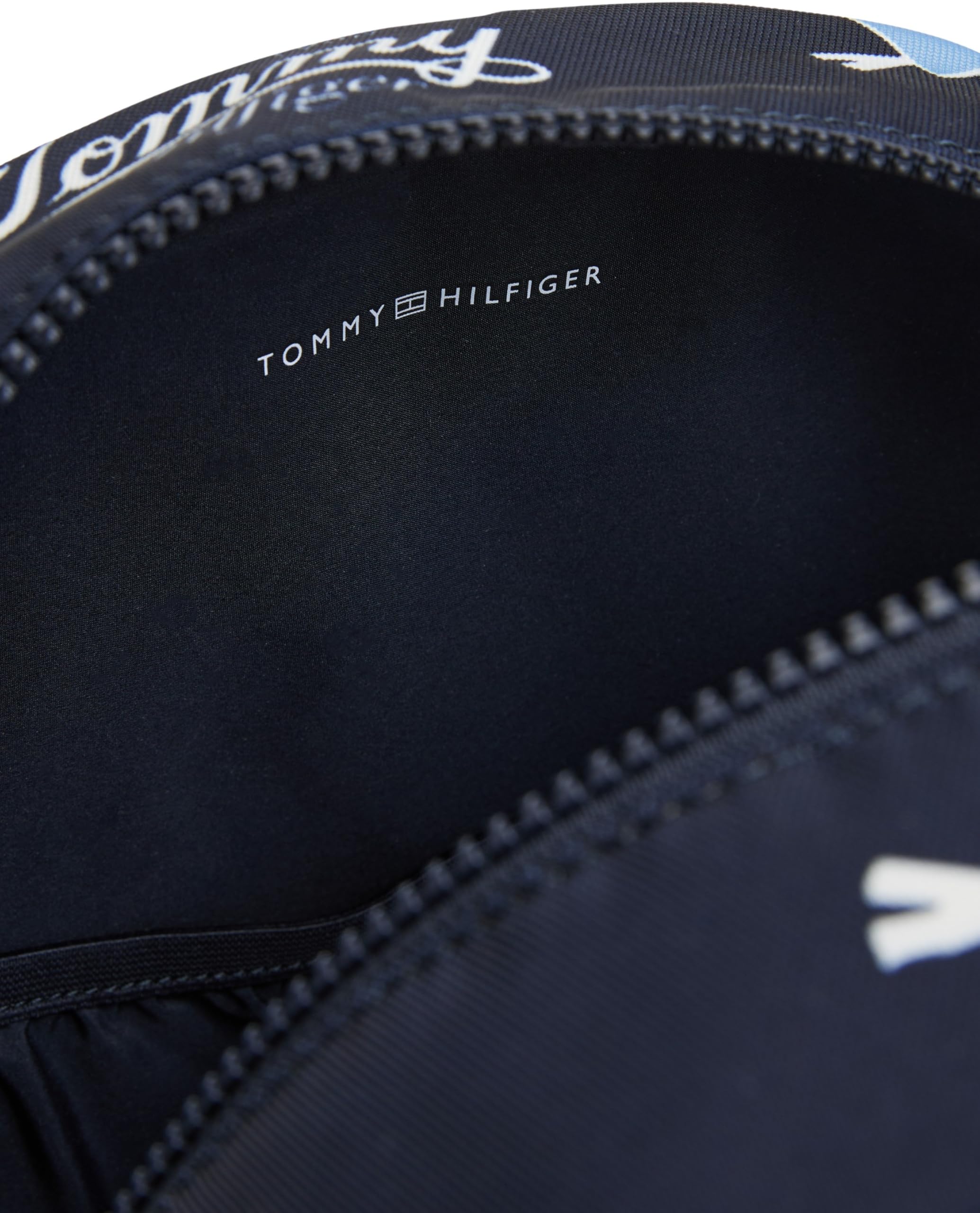 Tommy Hilfiger Mochila infantil Unisex Essential con logotipo impreso, Azul (Space Blue All Over Print), Talla Única
