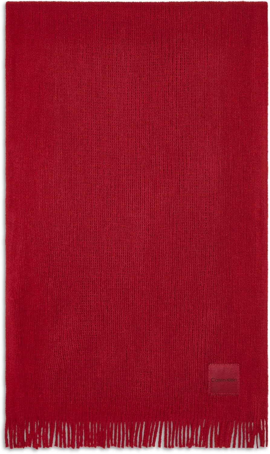 Calvin Klein womens Fringe Knit Wrap Scarf - Image 2
