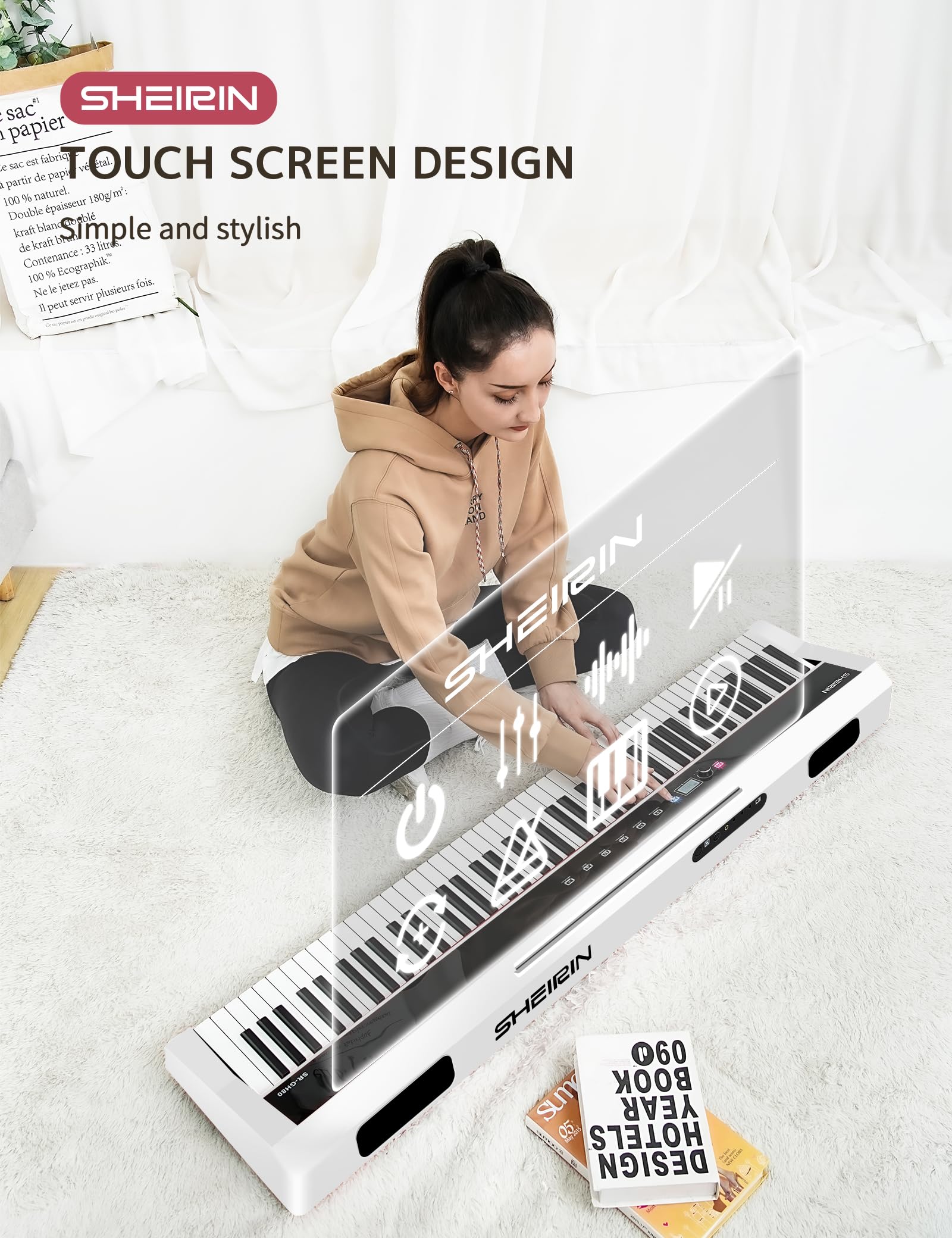 Amazon.com: SHEIRIN digital piano 88 keys weighted keyboard touch