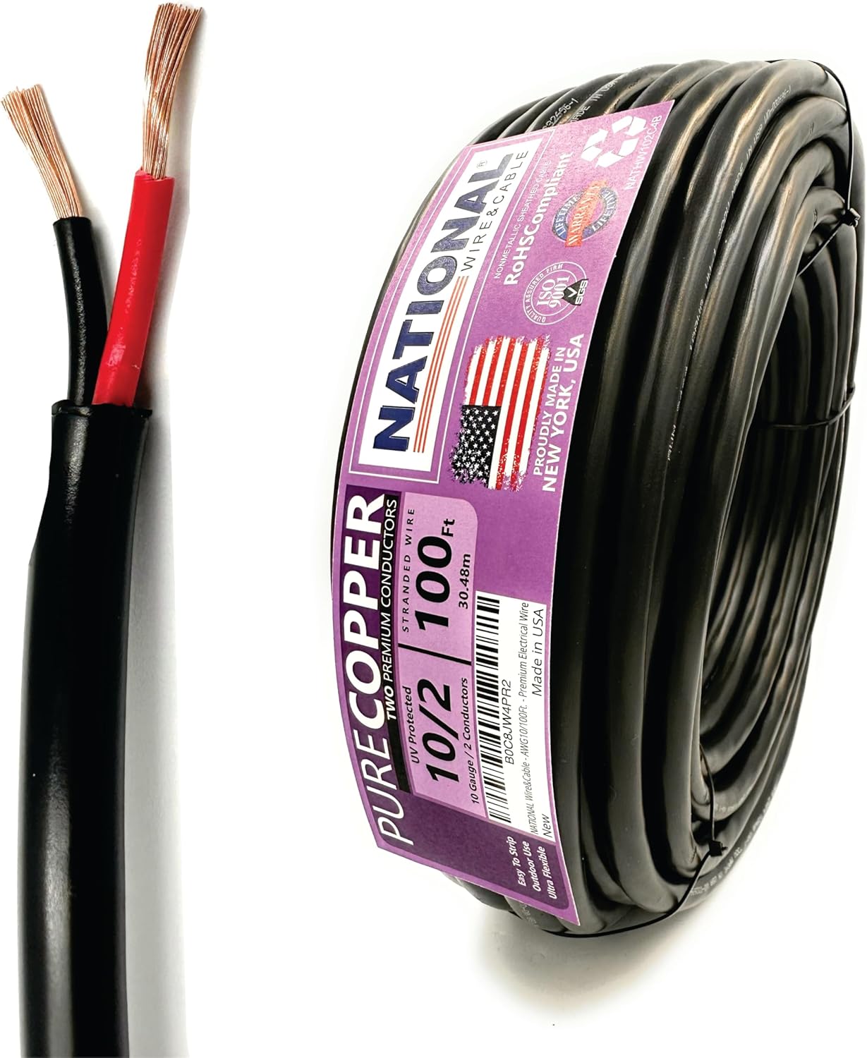 NATIONAL Wire&Cable 10 Gauge 2 Conductors Premium Electrical Wire