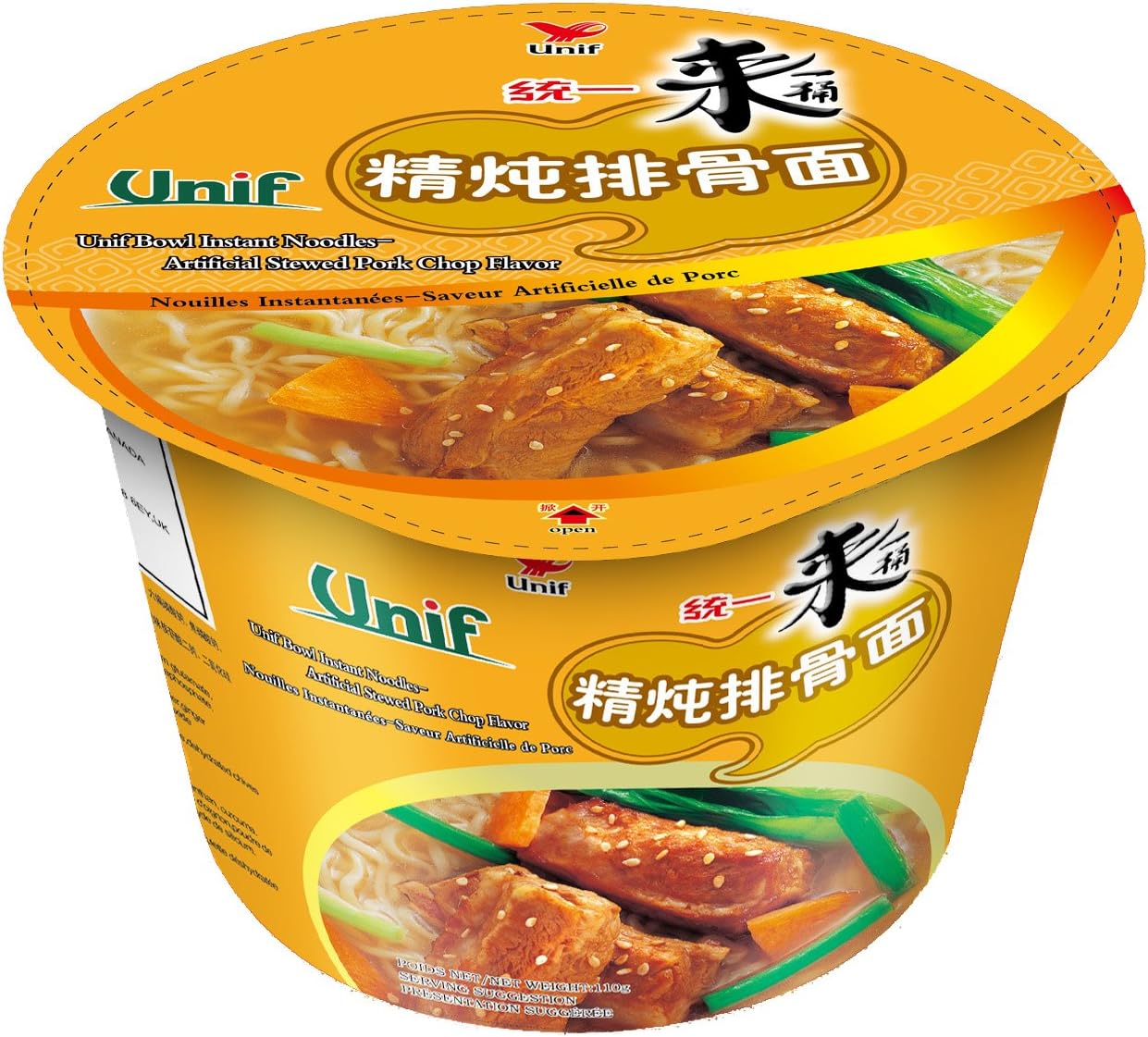 UNIF Bowl Instant Noodles Artificial Stewed Pork Chop Flavor 110 g Amazon.co.uk Grocery