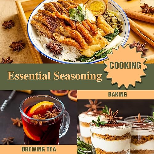 Miniatura 4 de Kah's Journey Semillas de anís (Anis Estrella) - Cápsulas enteras de anís estrellado chino, especia de estrella de anís seco, 16 onzas