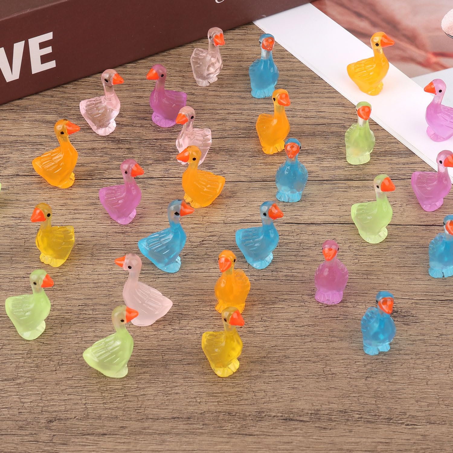 Tinoaly 60pcs Mini Tiny Goose Statues - Image 3