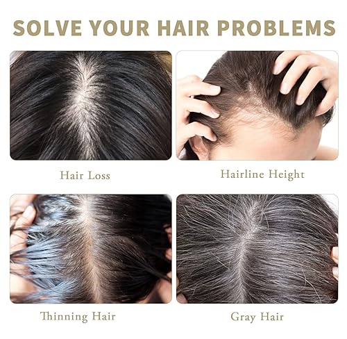 Miniatura 7 de MorningWigs Toppers de cabello para mujer 100 Remy cobertura de cabello humano 47 x 51in base de seda completa cabello lacio para adelgazar el