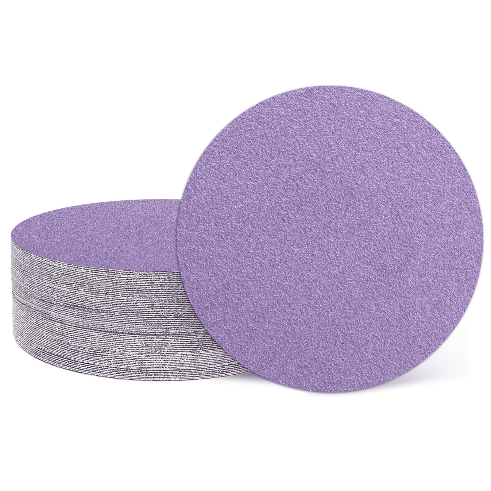 sourcing map 25 Pcs 25mm (1 Inch) Sanding Disc 120 Grit Hook and Loop Sandpaper Random Orbital Sander Pads for Woodworking Automotive Metal Polishing, Purple