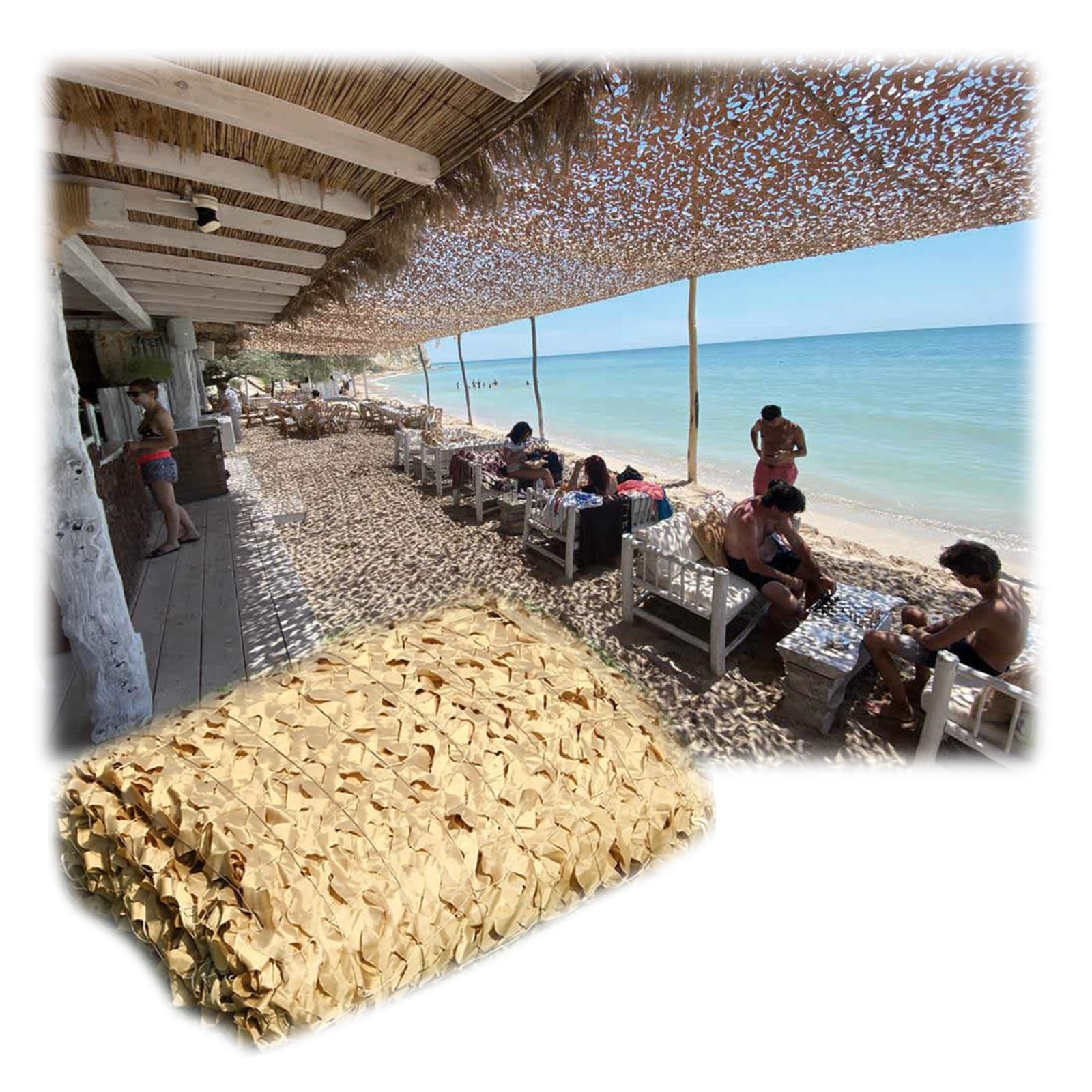 WQPMNYG Beige Garden Shade Netting 3x6m 4x4m 3x5m 1.5x2m 2x3m 5x8m 10x10mUV Protection Mesh Canopy for Patio Privacy Screen Outdoor Sunshade (7x8m)